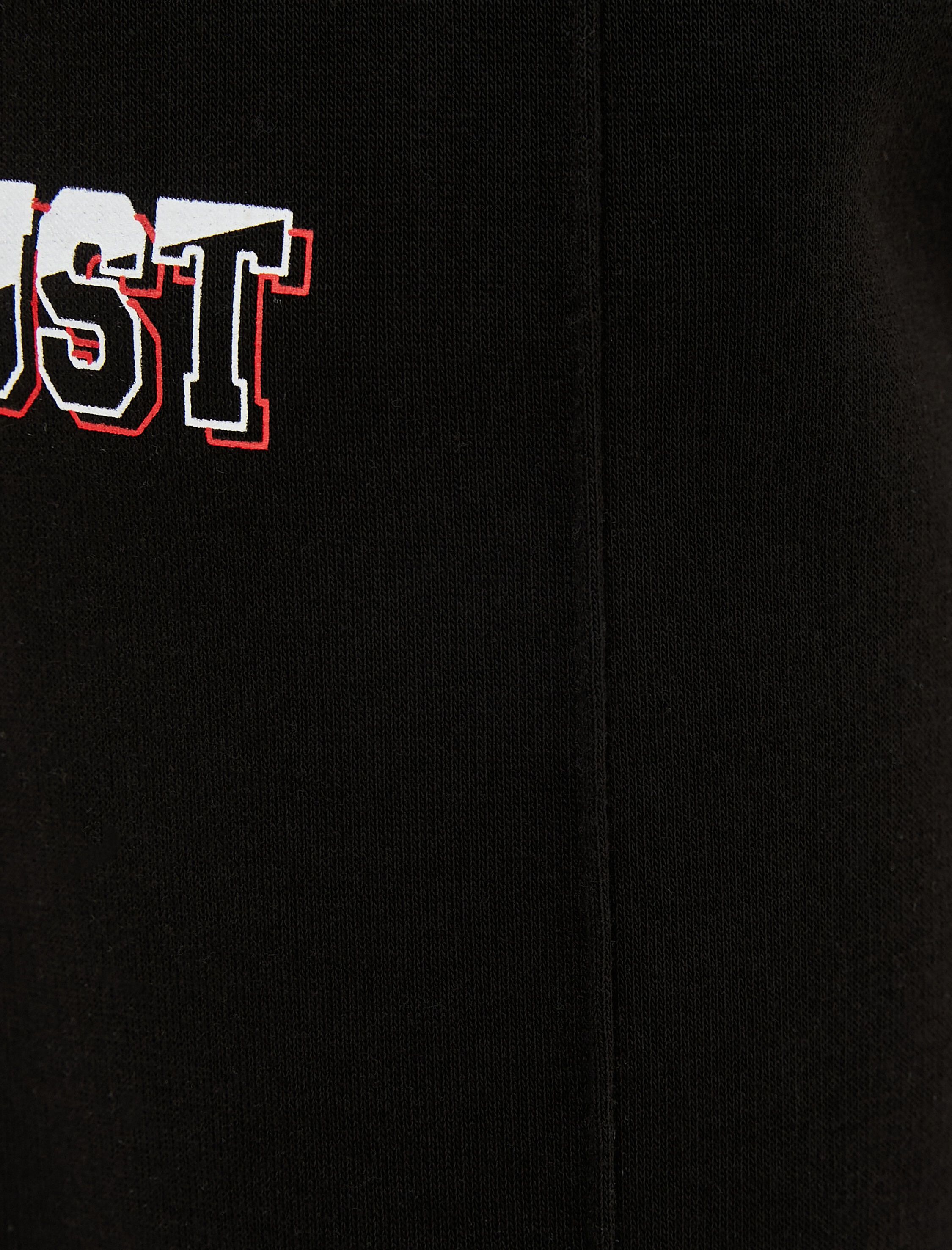   Jogger Eşofman Altı Dikiş Detaylı Slogan Baskılı Beli Bağcıklı Şardonlu