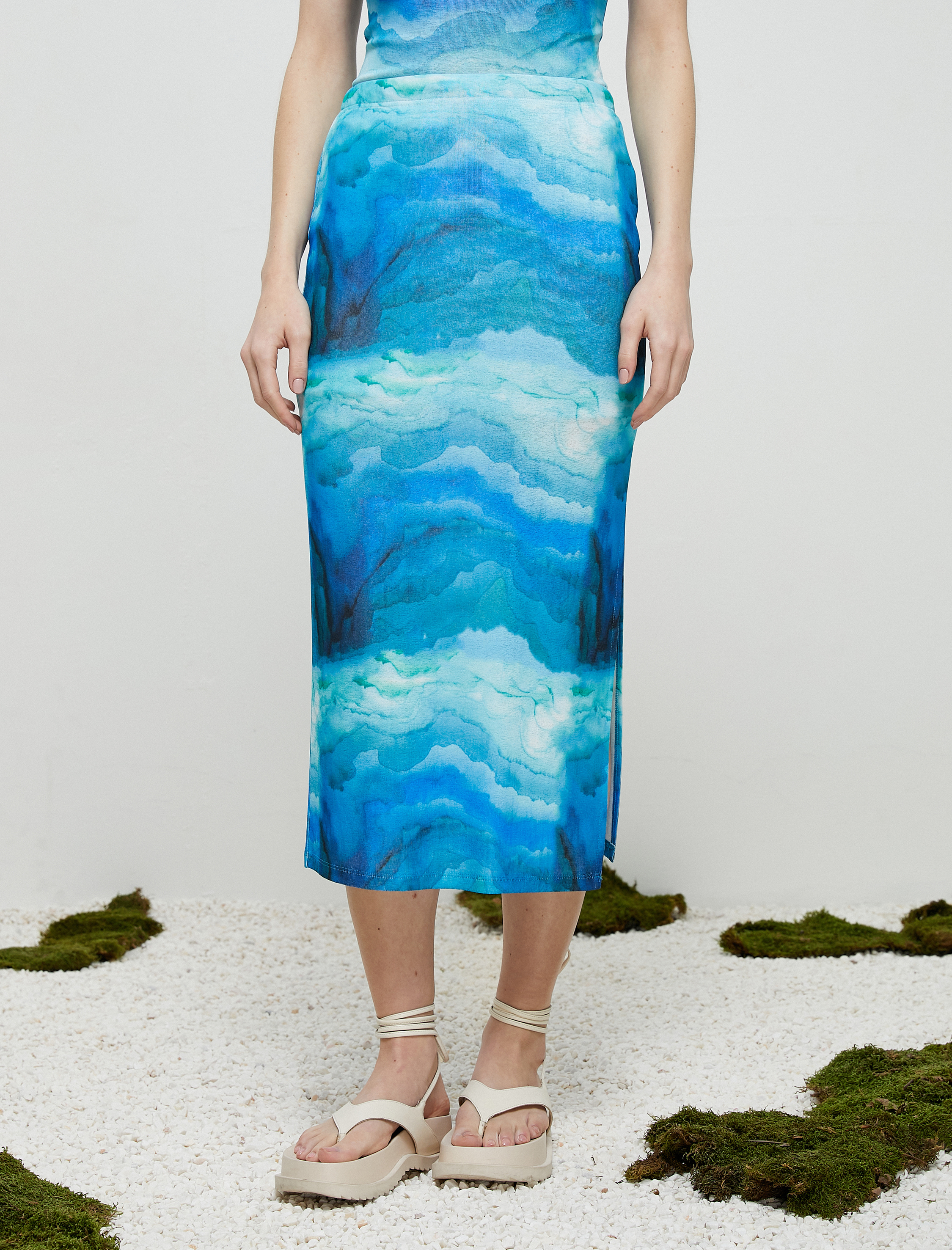   Koton X Şahika Ercümen - Midi Pareo Etek Marin Temalı