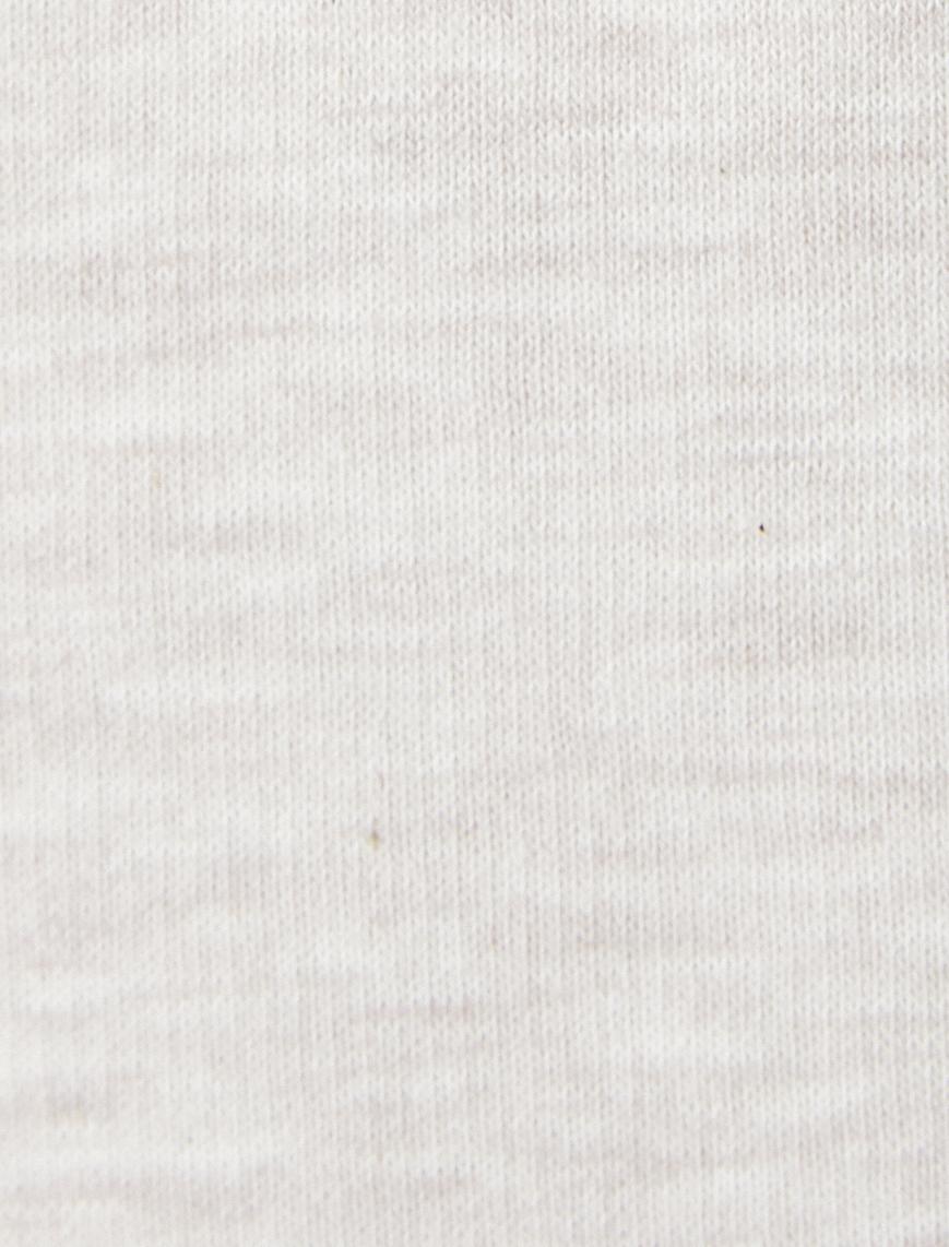   Şardonlu Kolej Kapşonlu Sweatshirt Kanguru Cepli Rahat Kesim