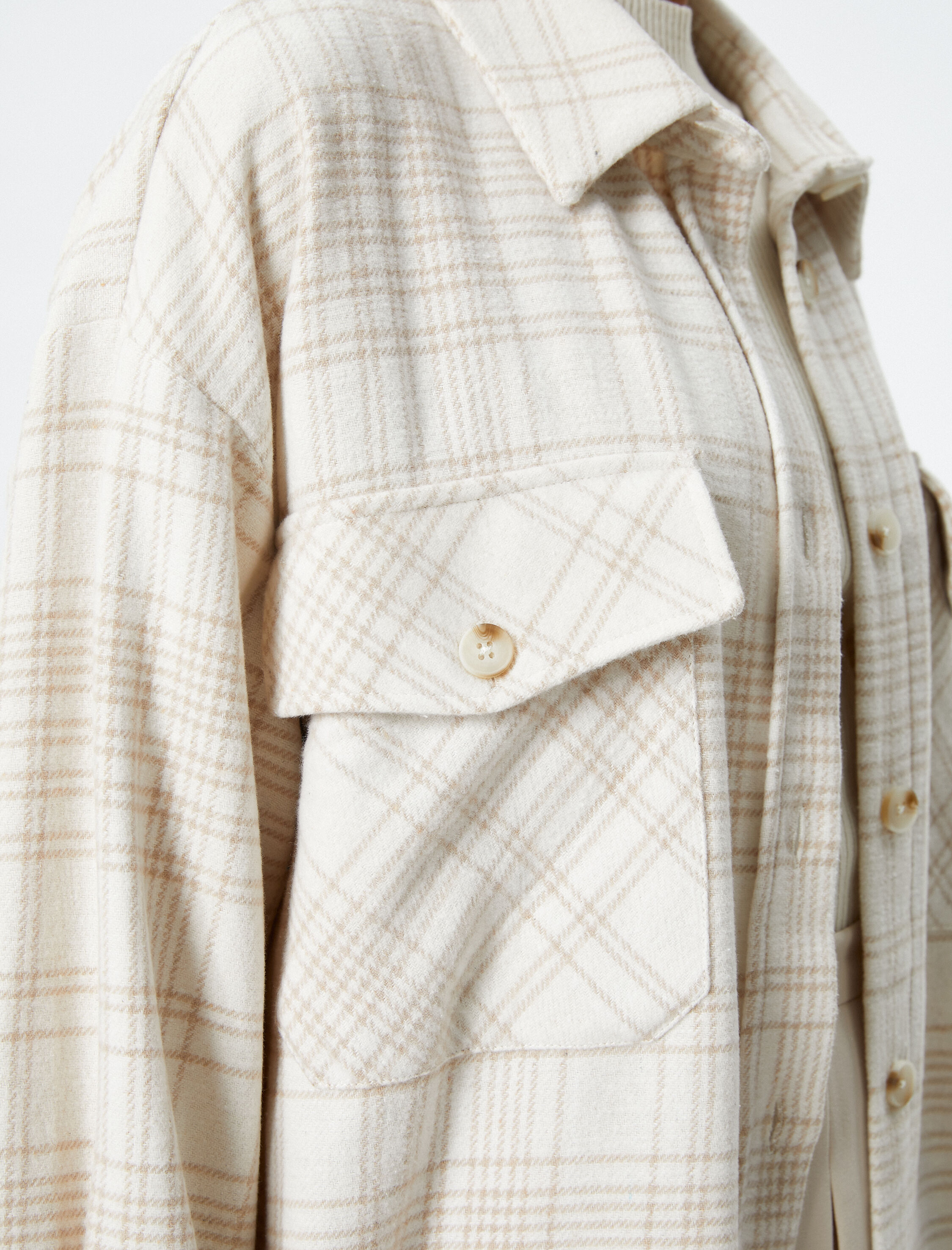 Gömlek Ceket Kapaklı Cepli Yumuşak Dokulu