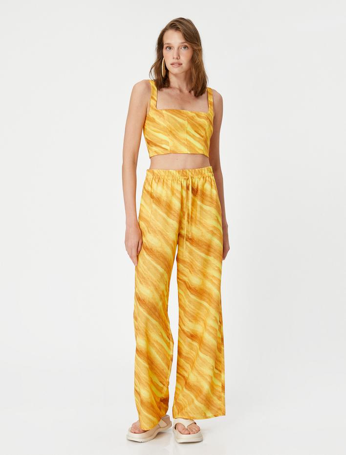  Koton X Şahika Ercümen - Batik Desenli Crop Atlet