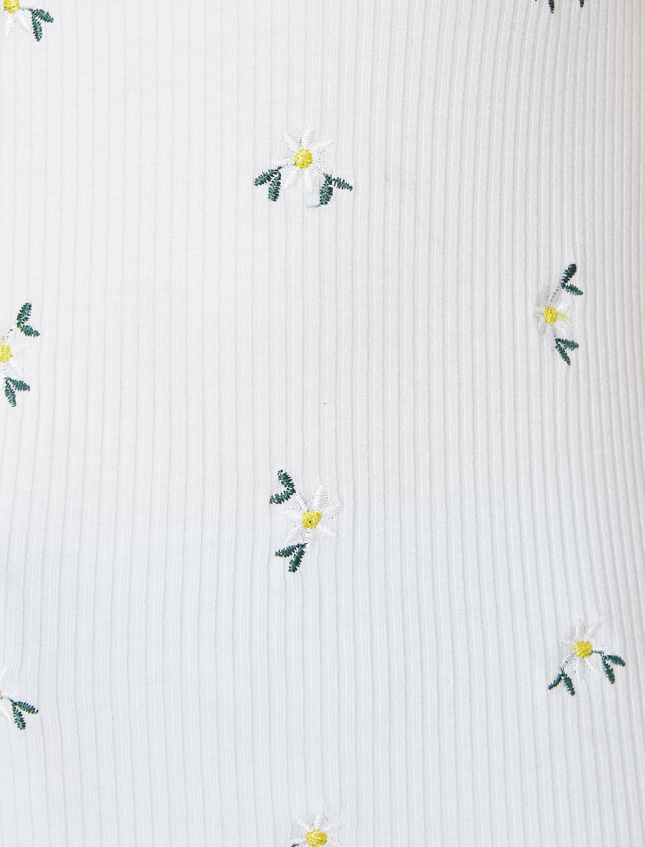   Kısa Kollu Çiçekli Bisiklet Yaka Tişört