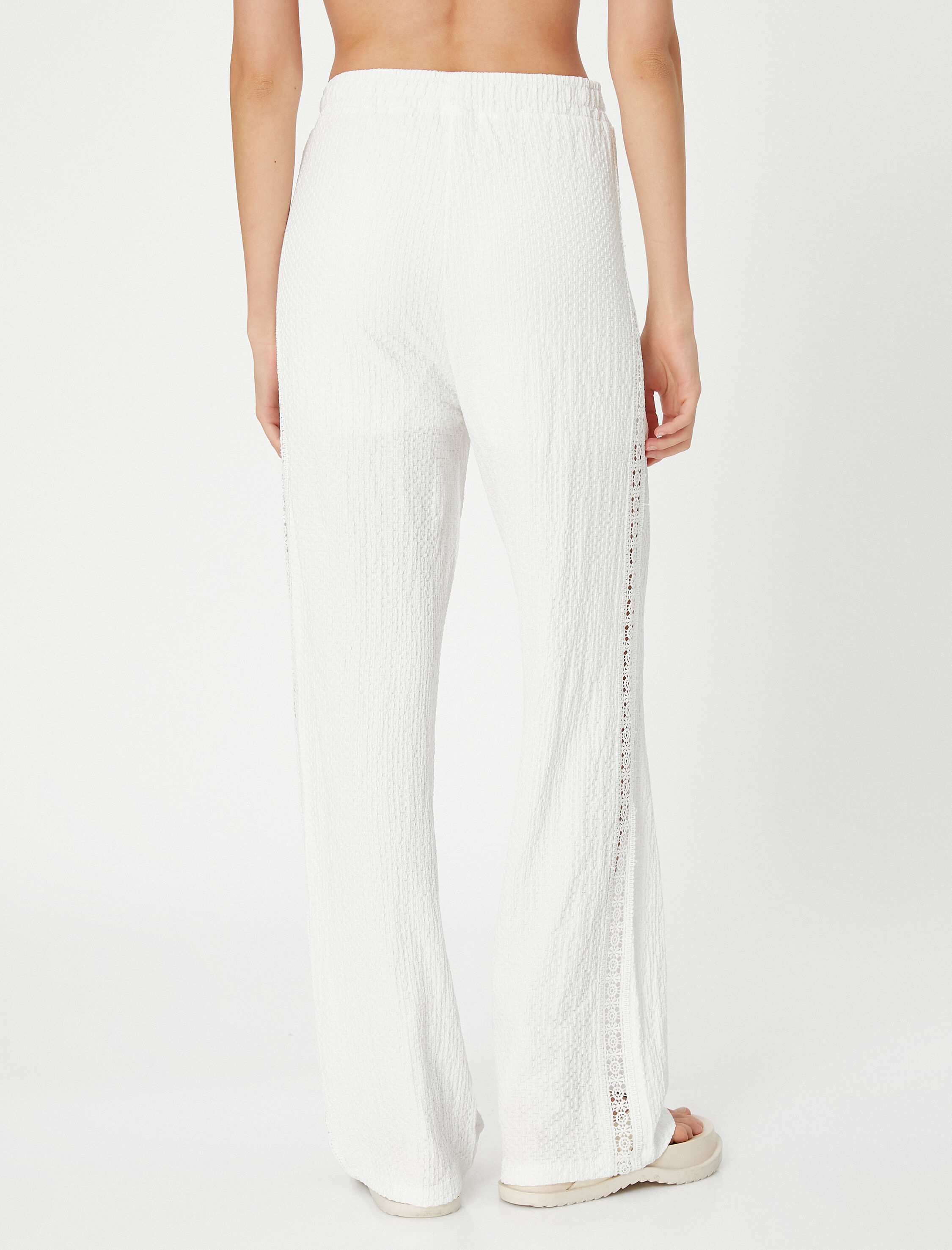   Koton X Şahika Ercümen - Kroşe Detaylı Bol Paça Pantolon