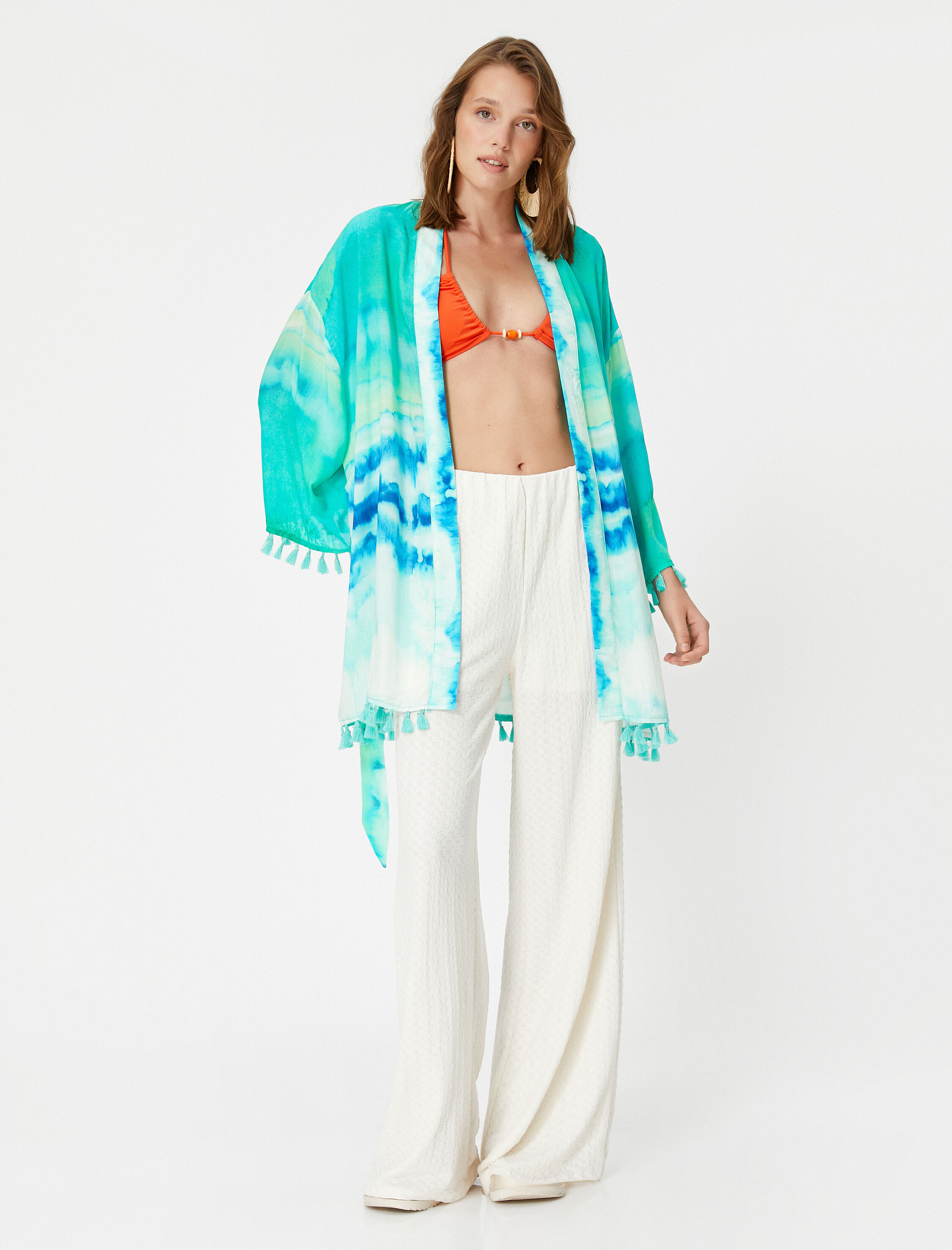   Koton X Şahika Ercümen - Kuşaklı Viskon Kimono