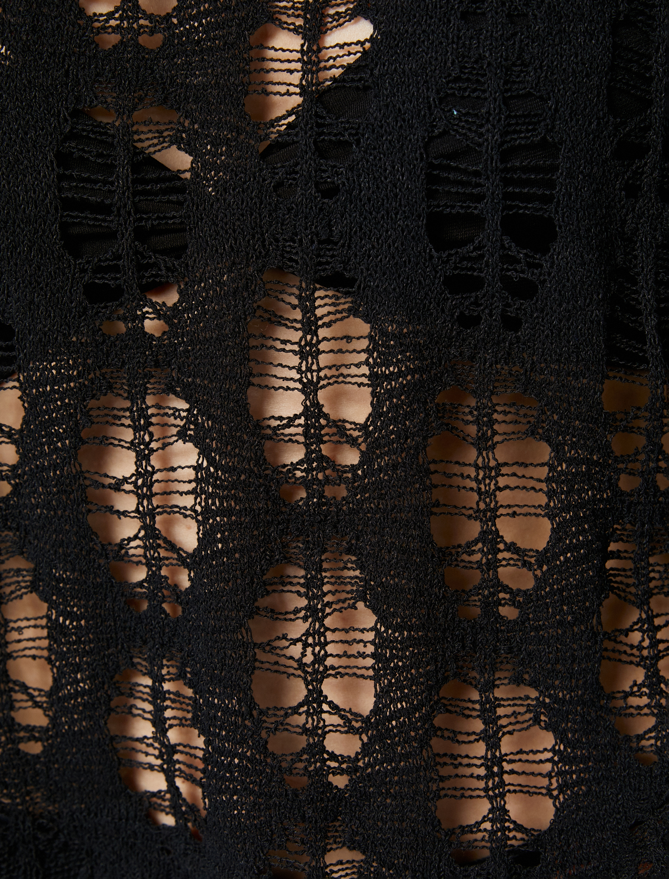   Uzun Kollu Tişört Triko Ajurlu Bisiklet Yaka