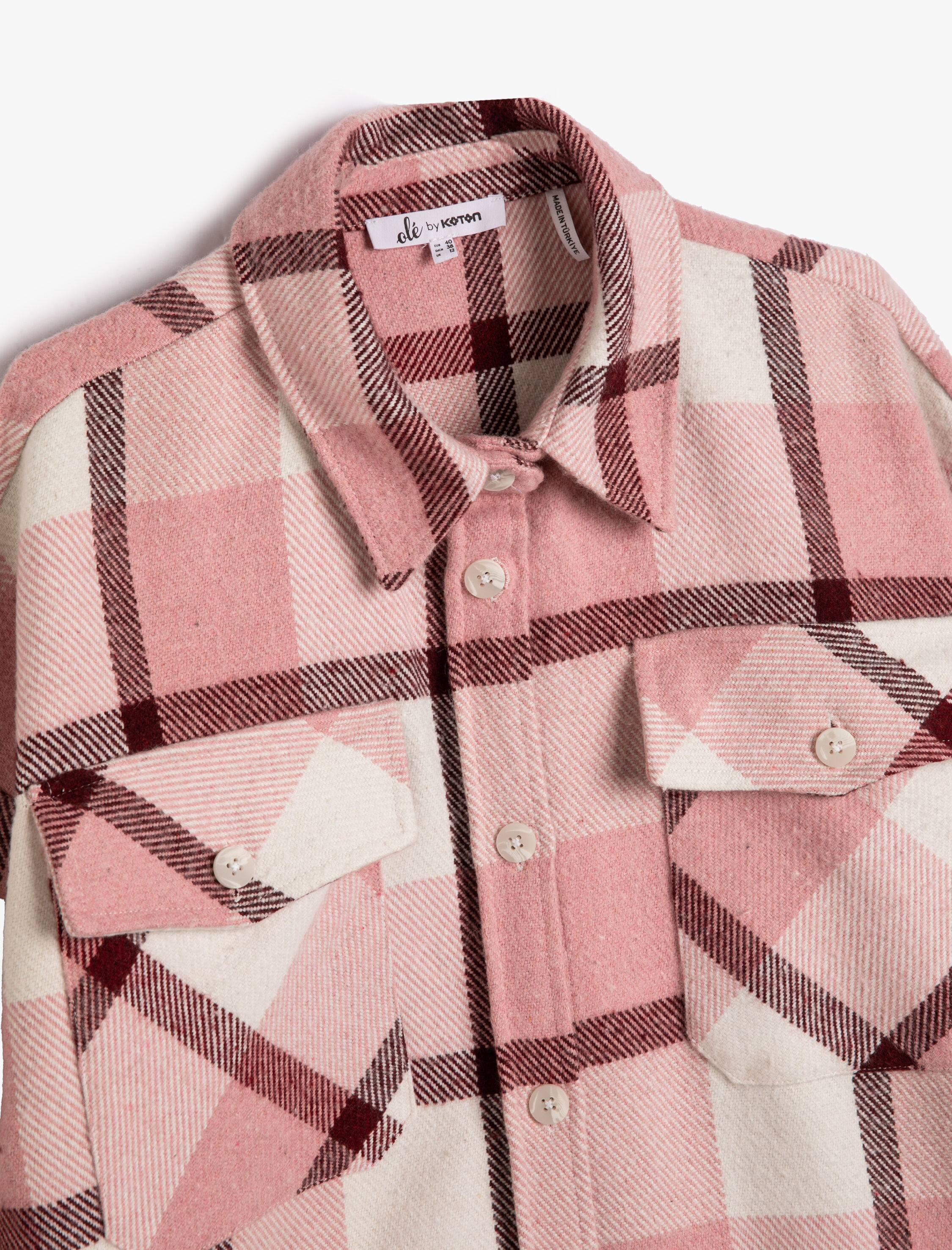   Oduncu Gömlek Ceket Uzun Kollu Çift Cepli Düğmeli