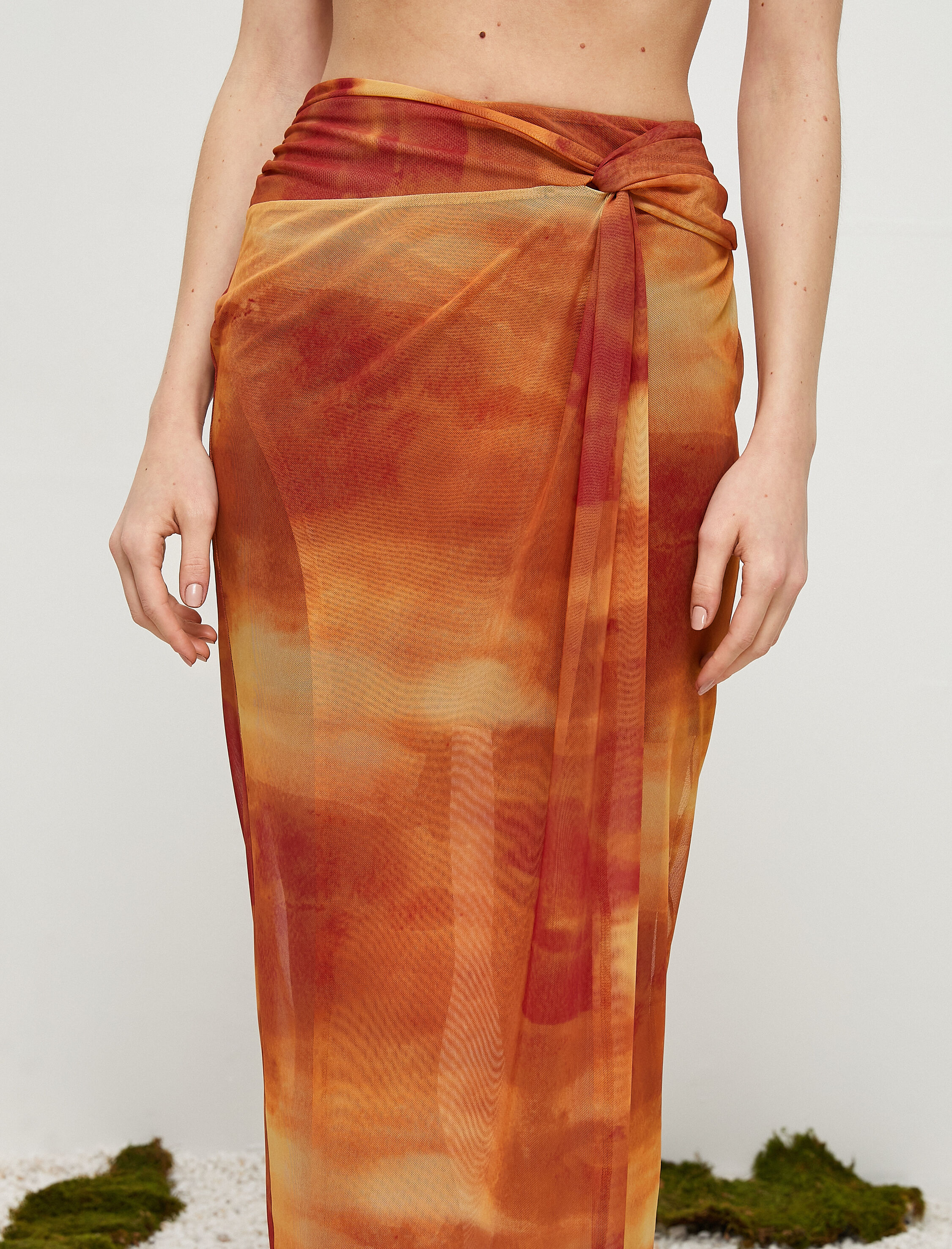   Koton X Şahika Ercümen - Pareo Etek Drapeli Tül Midi Boy