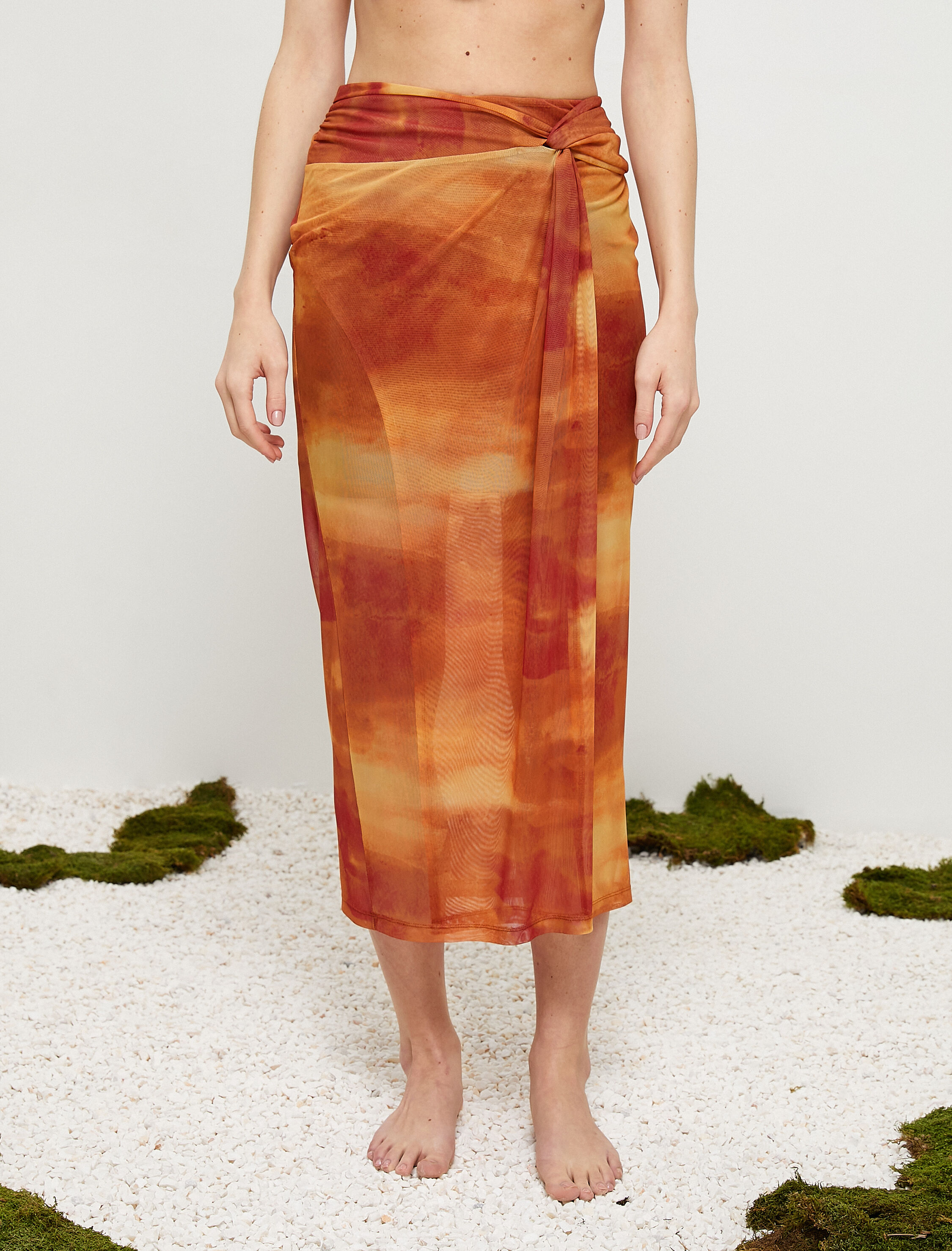   Koton X Şahika Ercümen - Pareo Etek Drapeli Tül Midi Boy