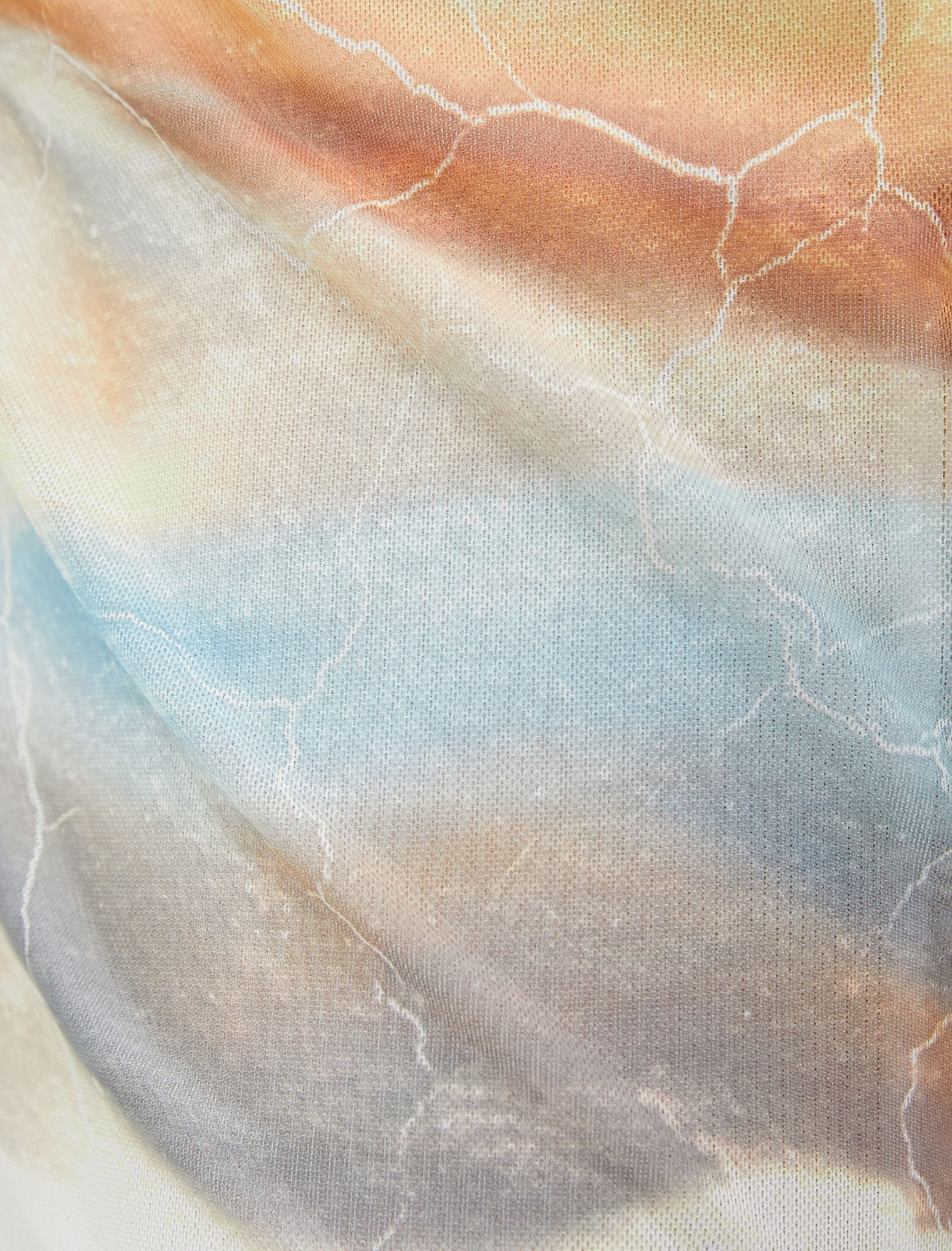   Uzun Elbise Straplez Yırtmaçlı Batik Detaylı Korse Görünümlü