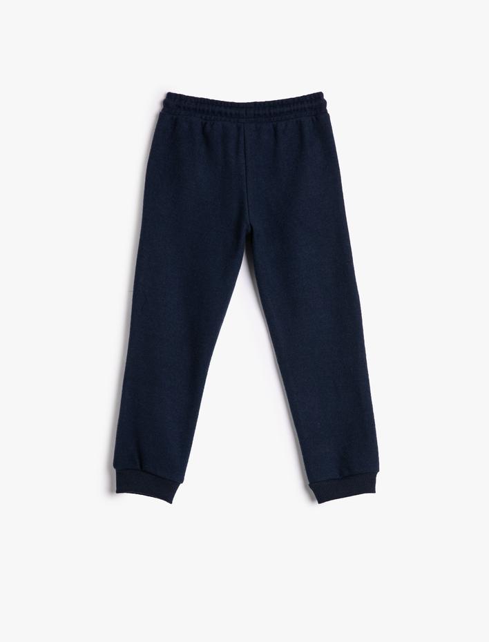 Erkek Çocuk Basic Jogger Eşofman Altı Beli Bağlamalı Cepli Şardonlu