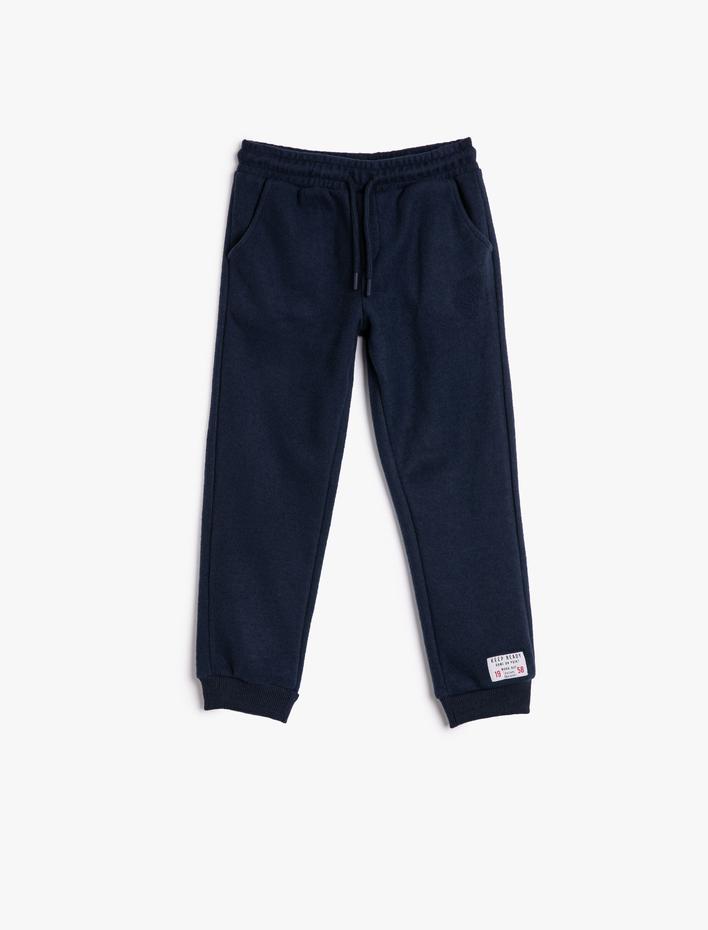 Erkek Çocuk Basic Jogger Eşofman Altı Beli Bağlamalı Cepli Şardonlu