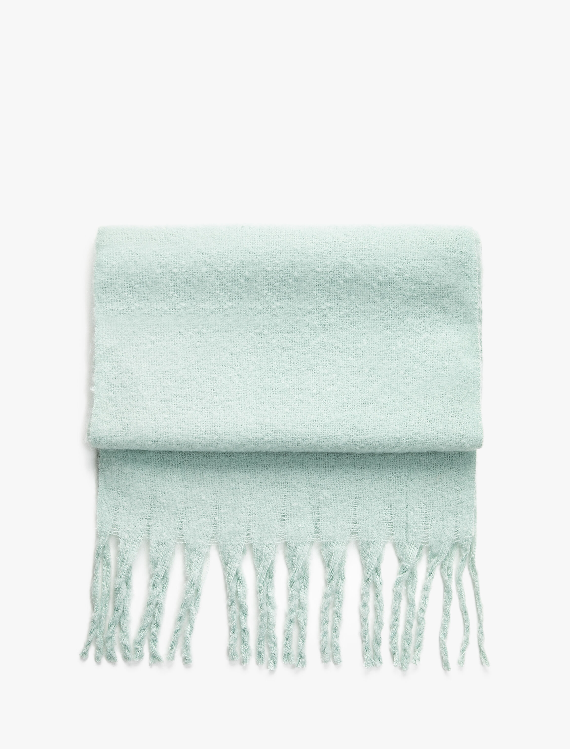  Kadın Basic Atkı Yumuşak Dokulu Püsküllü