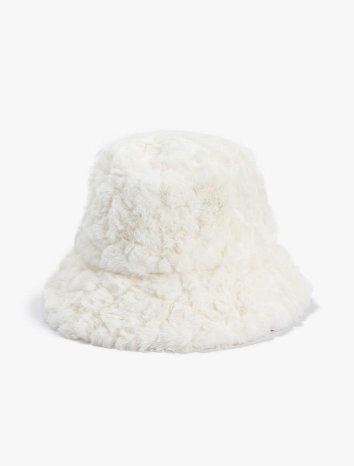 Kadın Kışlık Peluş Bucket Şapka