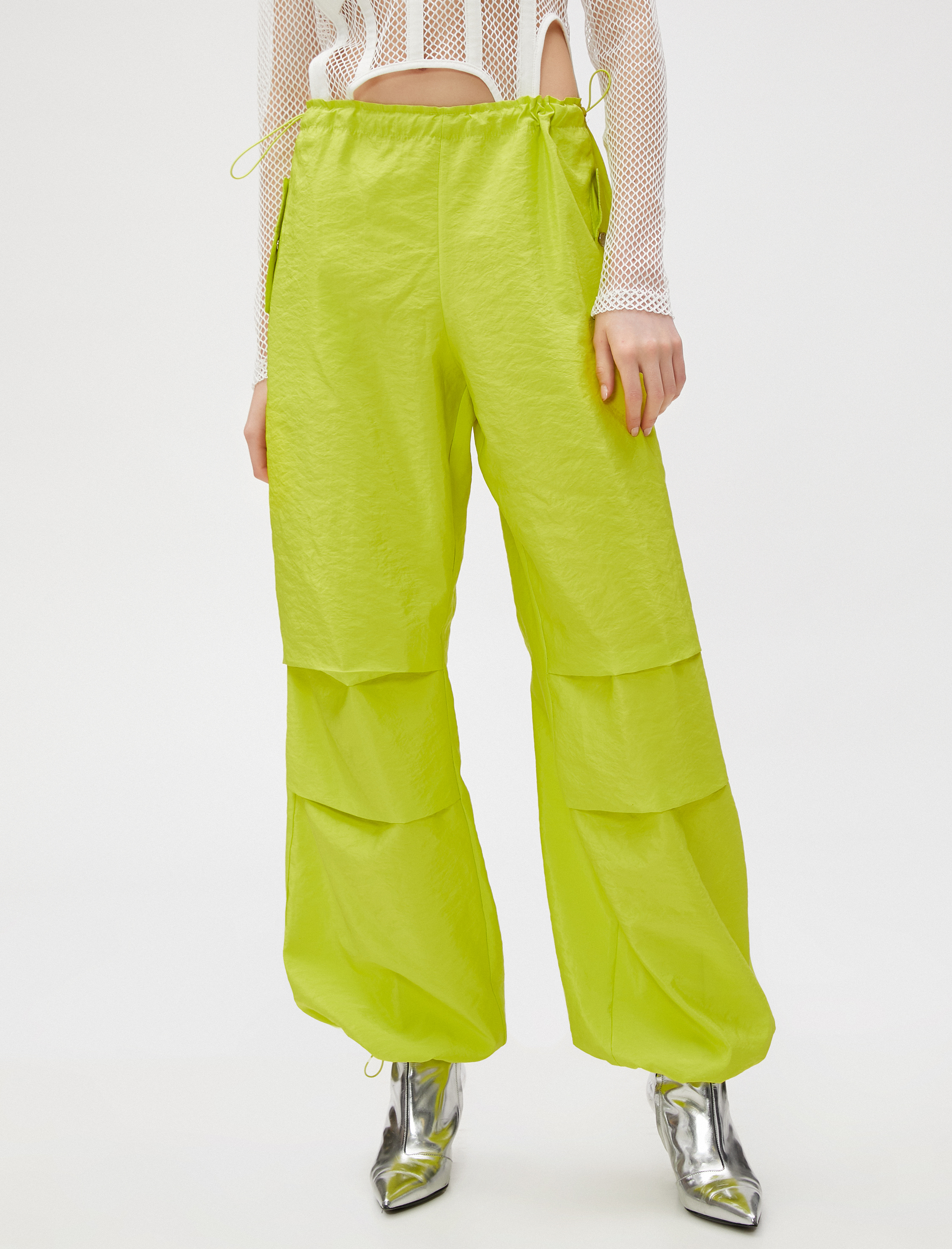   Paraşüt Pantolon Cep Detaylı Stoperli Çıtçıt Kapama