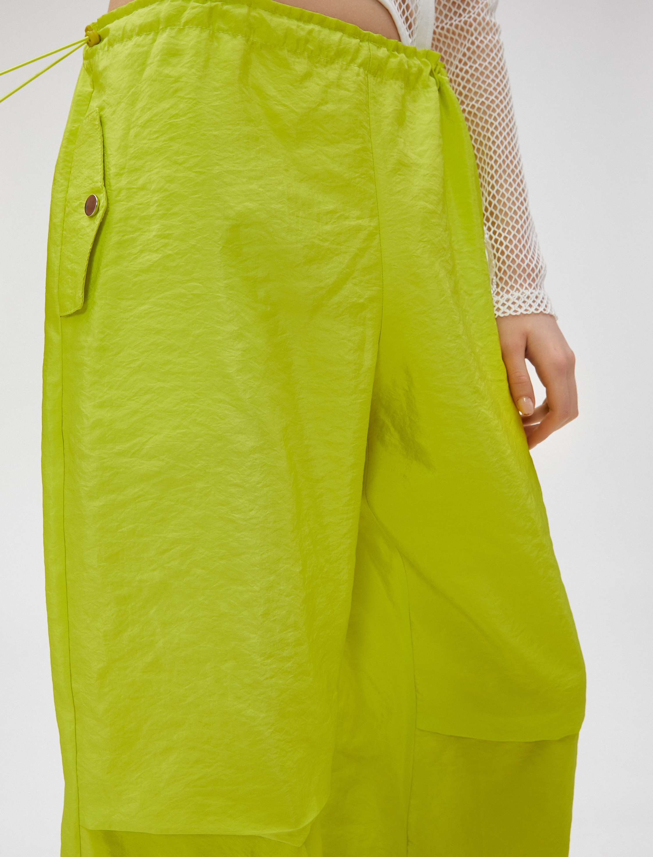   Paraşüt Pantolon Cep Detaylı Stoperli Çıtçıt Kapama