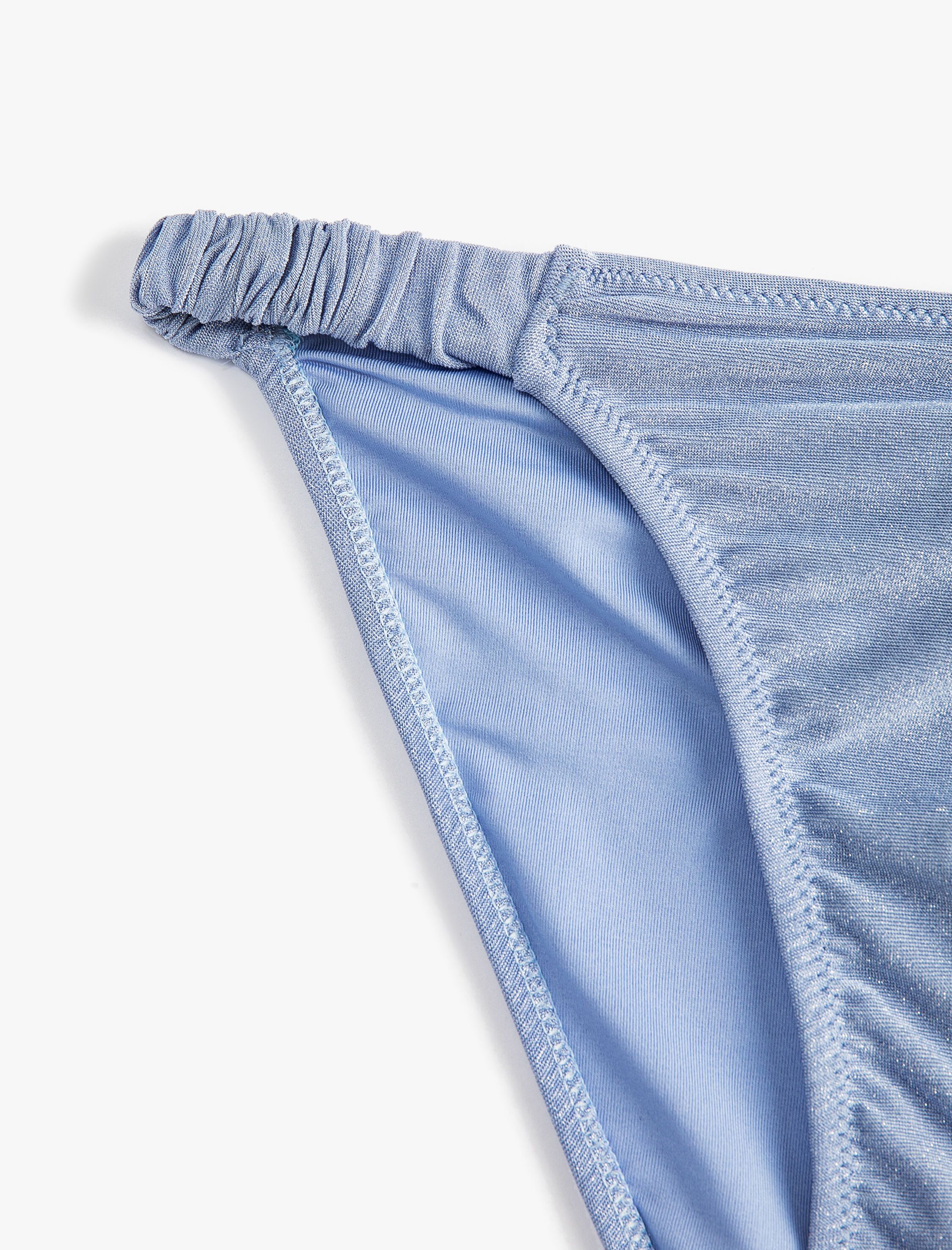   Bikini Altı Normal Bel Simli Büzgü Lastik Detaylı