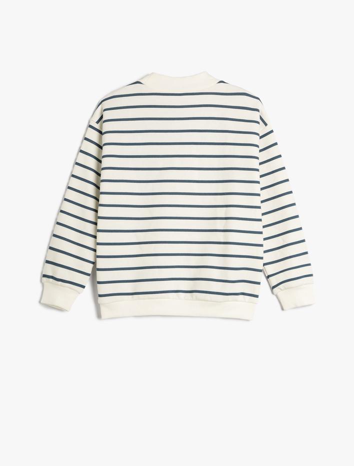 Kız Çocuk Sweat Şardonlu Dik Yaka Uzun Kollu