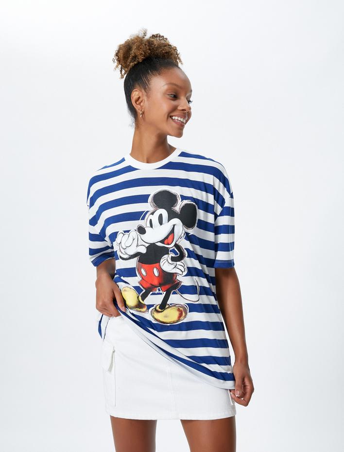  Mickey Mouse Kısa Kollu Tişört Lisanslı Baskılı