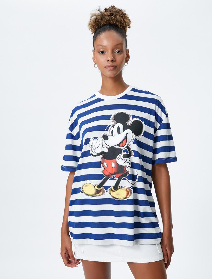  Mickey Mouse Kısa Kollu Tişört Lisanslı Baskılı
