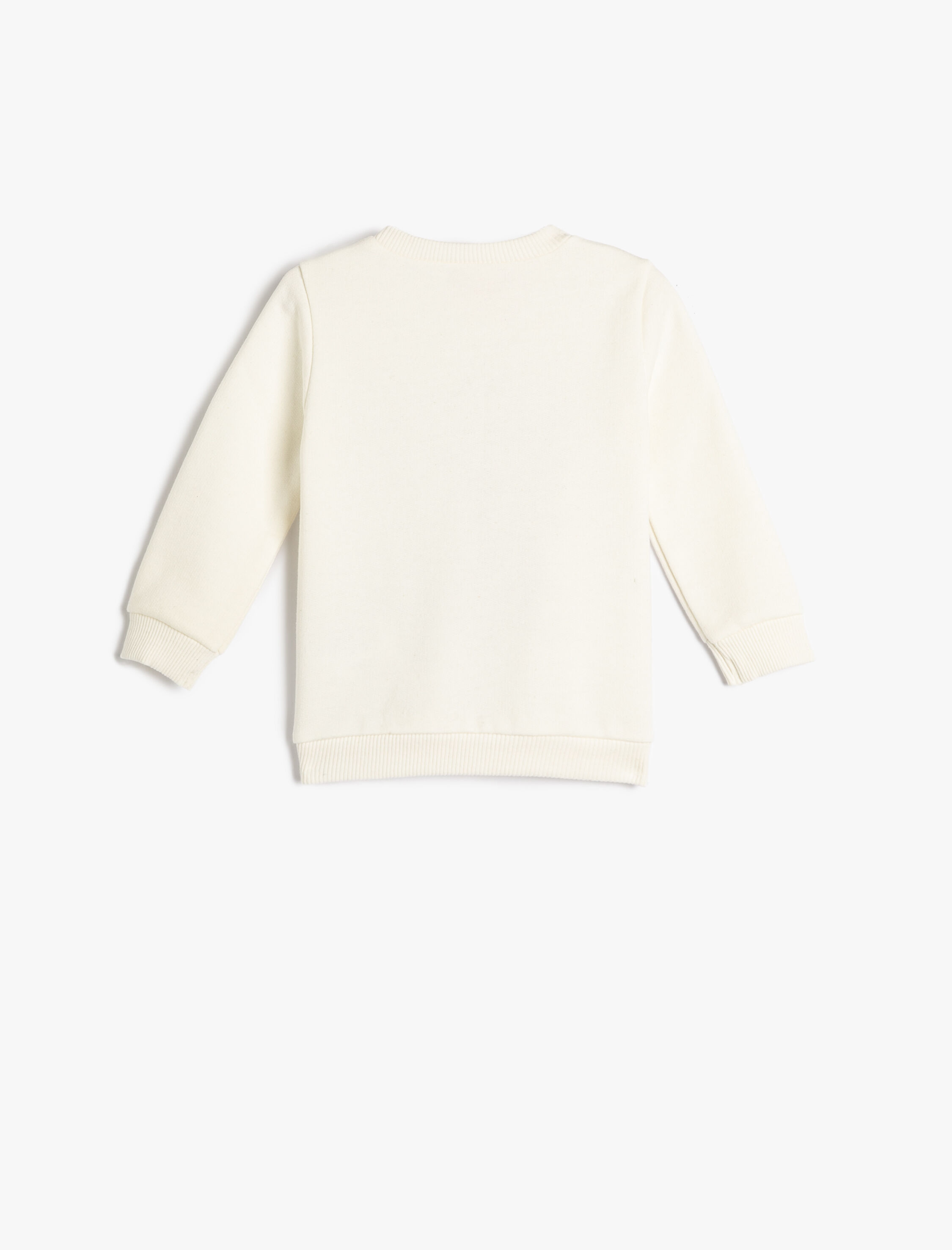  Kız Bebek Sweatshirt Şardonlu Ayıcık Baskılı Pamuklu