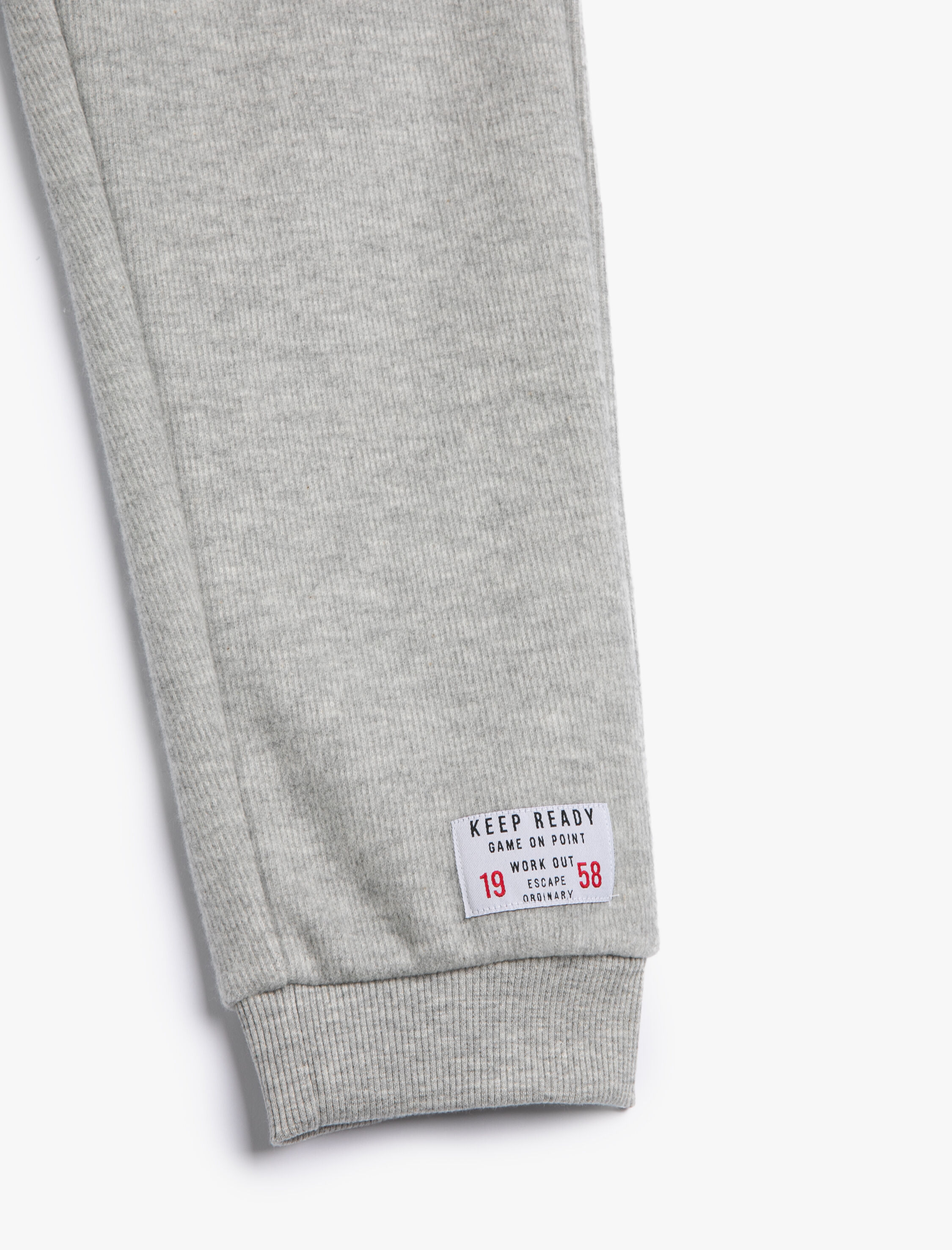  Erkek Çocuk Basic Jogger Eşofman Altı Beli Bağlamalı Cepli Şardonlu