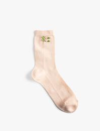 Basic Çiçekli Soket Çorap