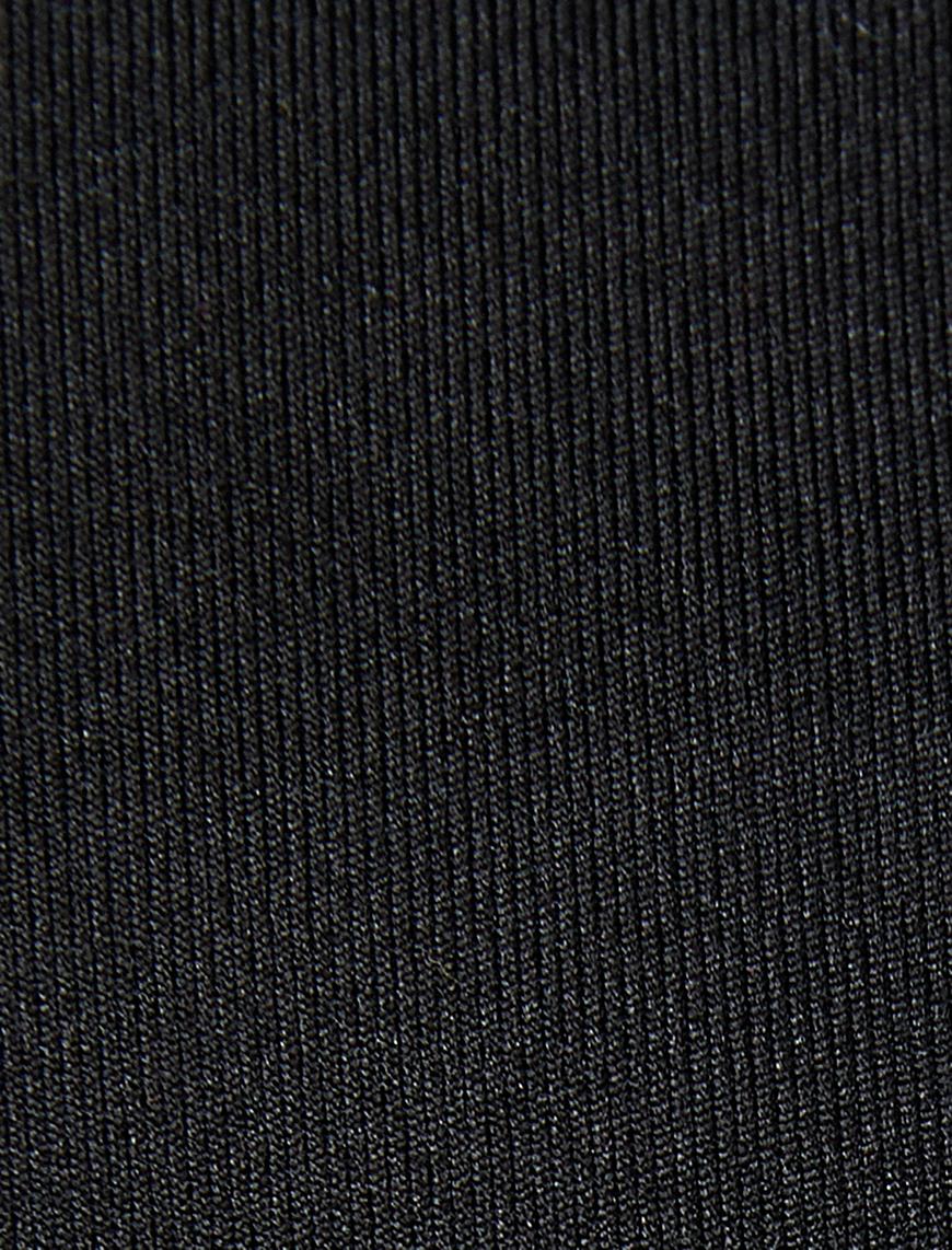   Spor Kapüşonlu Sweatshirt Reflektör Baskılı Bilek Detaylı