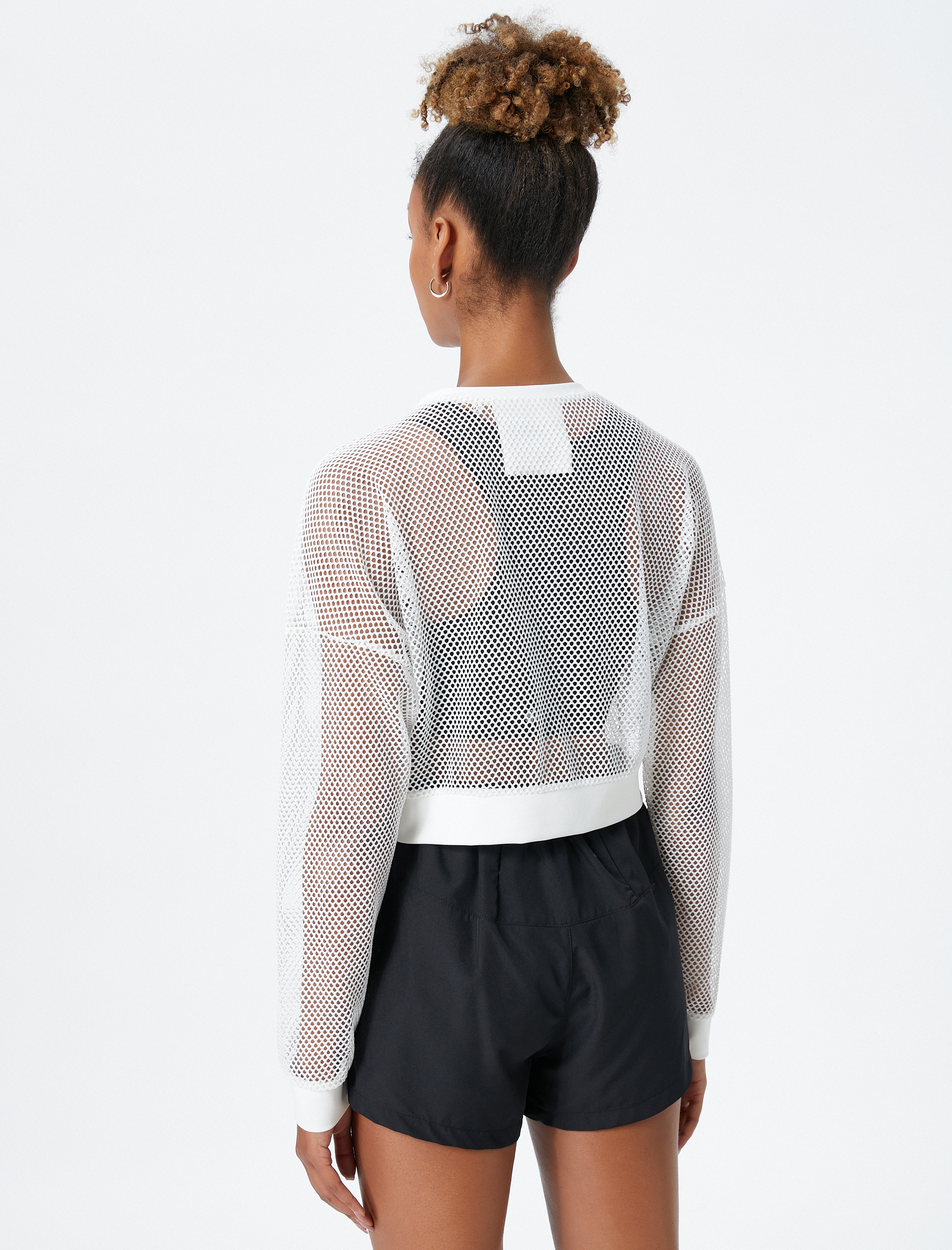   Spor File Tişört Bisiklet Yaka Uzun Kollu