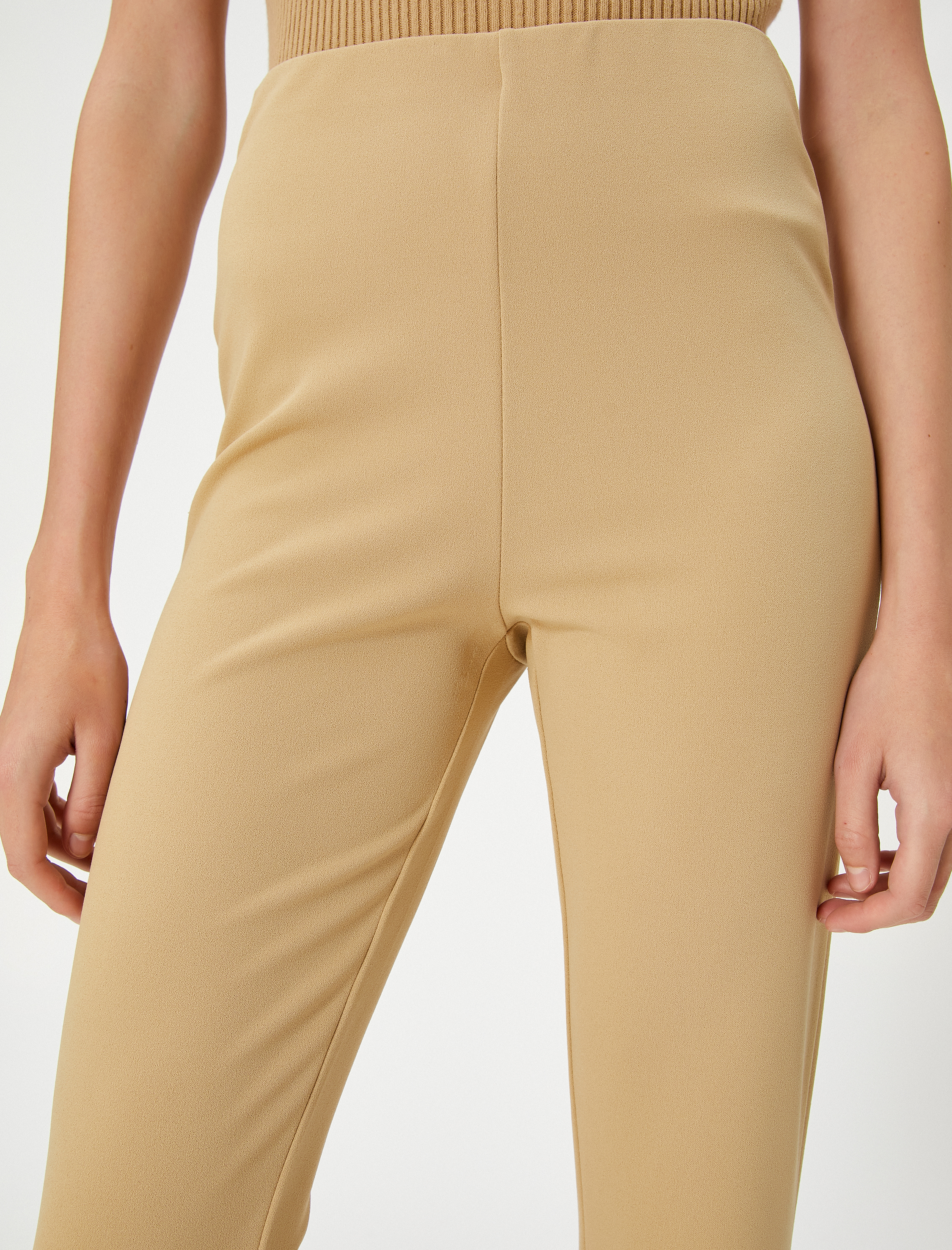   İspanyol Paça Tayt Yüksek Bel