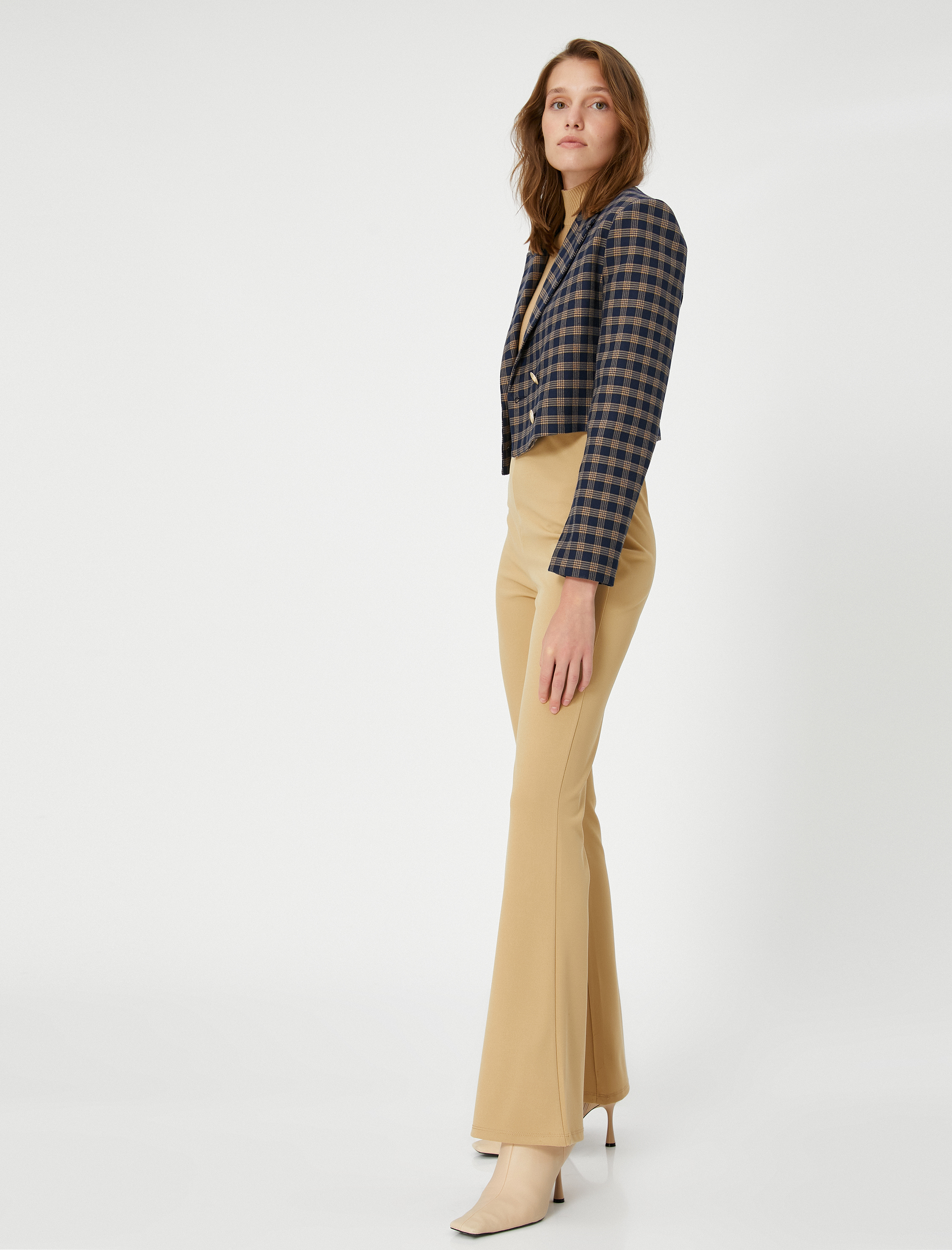   İspanyol Paça Tayt Yüksek Bel