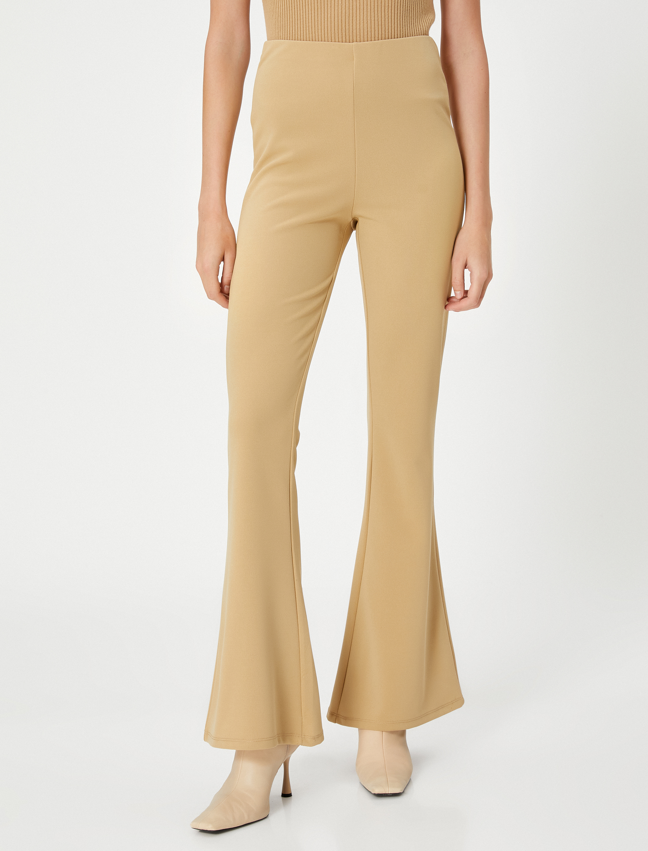   İspanyol Paça Tayt Yüksek Bel