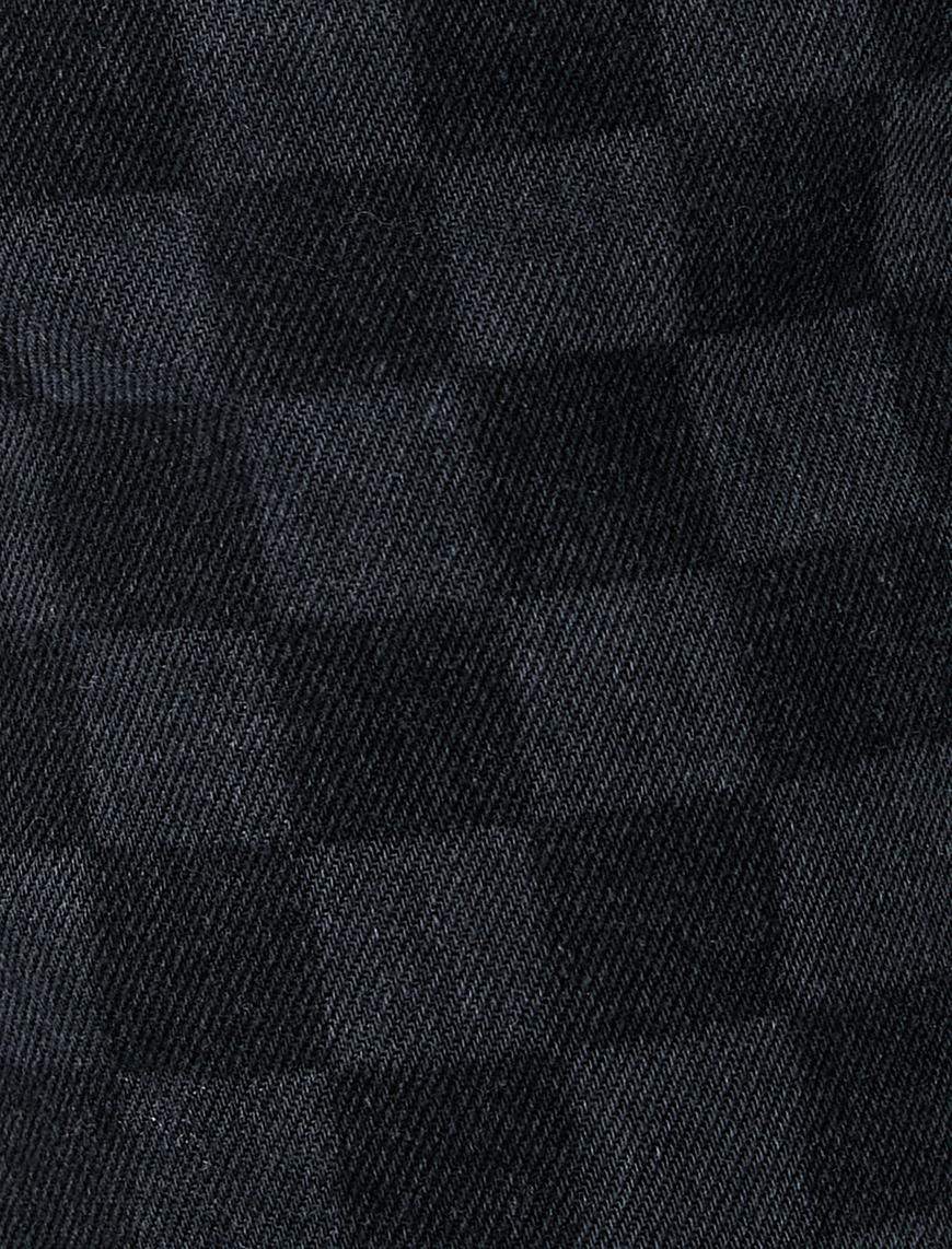   Düz Paça Kot Pantolon Renk Bloklu - Nora Jeans