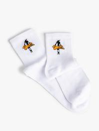 Daffy Duck Soket Çorap Lisanslı İşlemeli