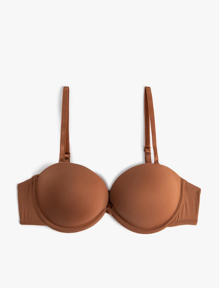  Askısız Destekli Sütyen Ekstra Dolgulu Balenli Kaplı