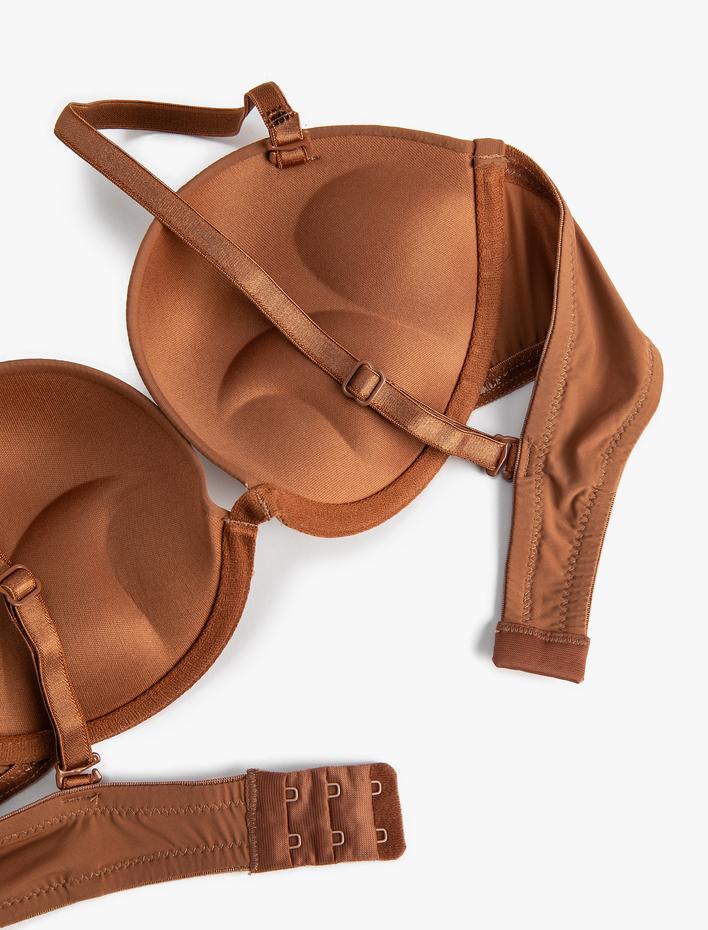  Askısız Destekli Sütyen Ekstra Dolgulu Balenli Kaplı