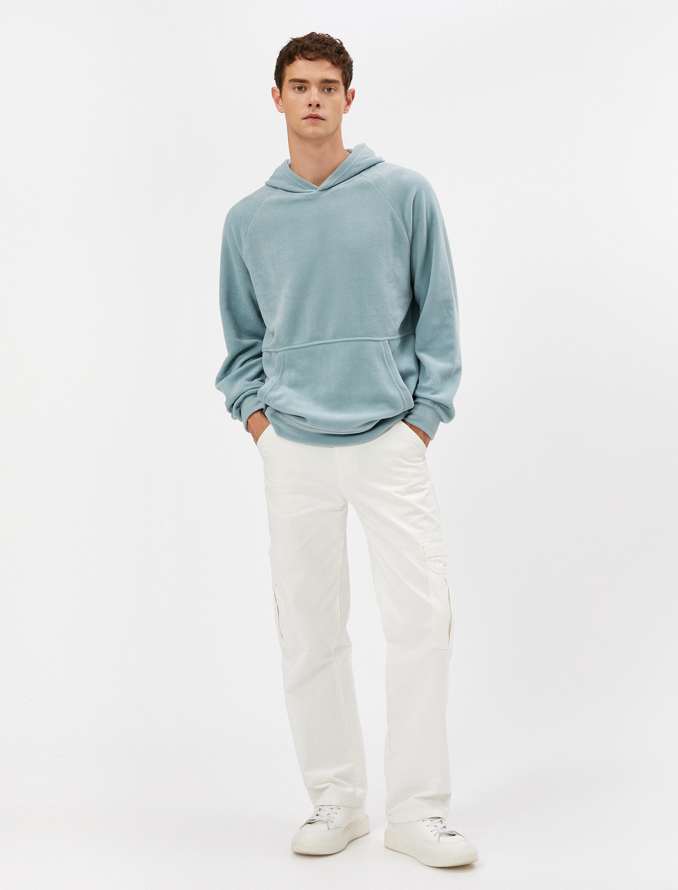   Polar Sweatshirt Kapşonlu Cep Detaylı