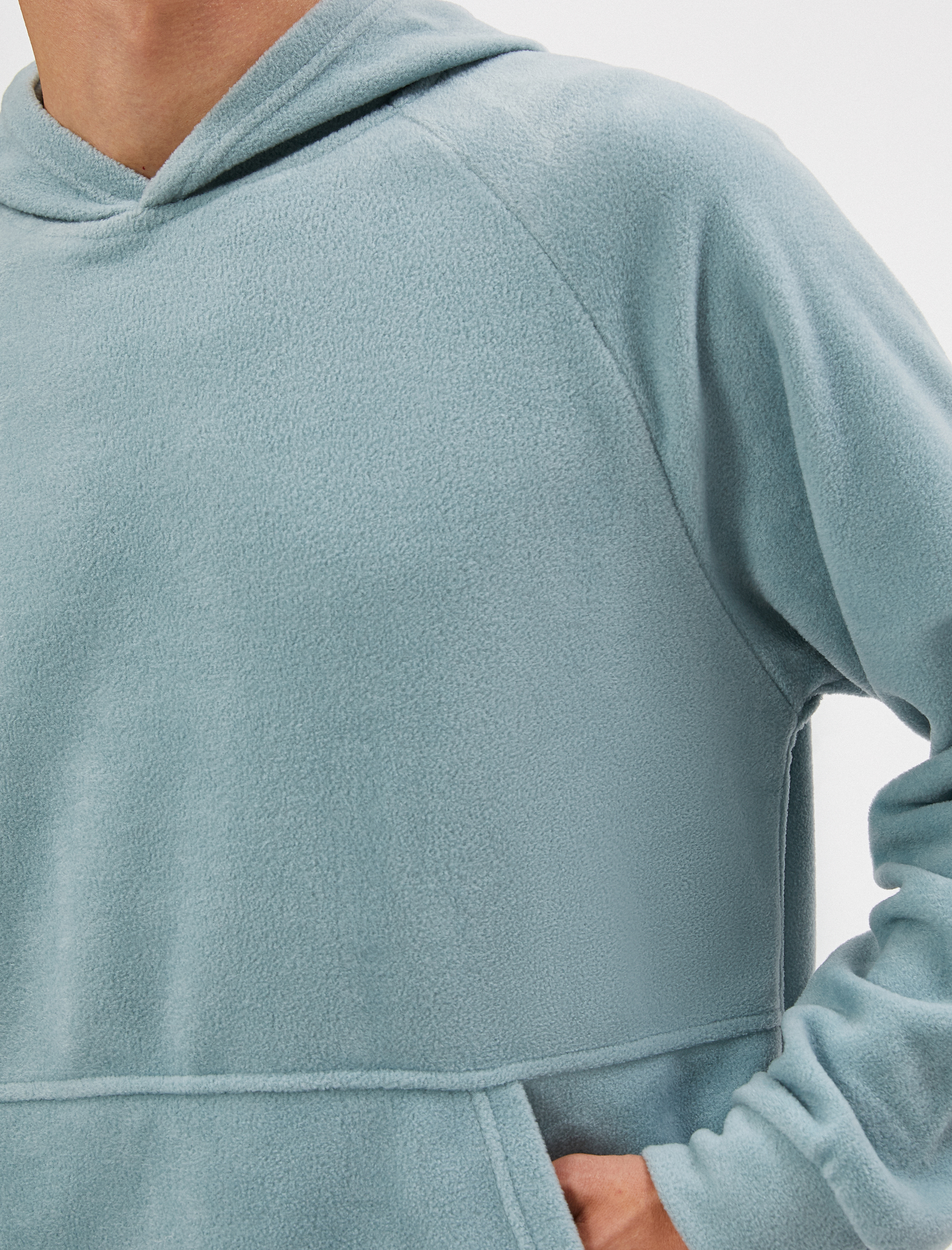   Polar Sweatshirt Kapşonlu Cep Detaylı