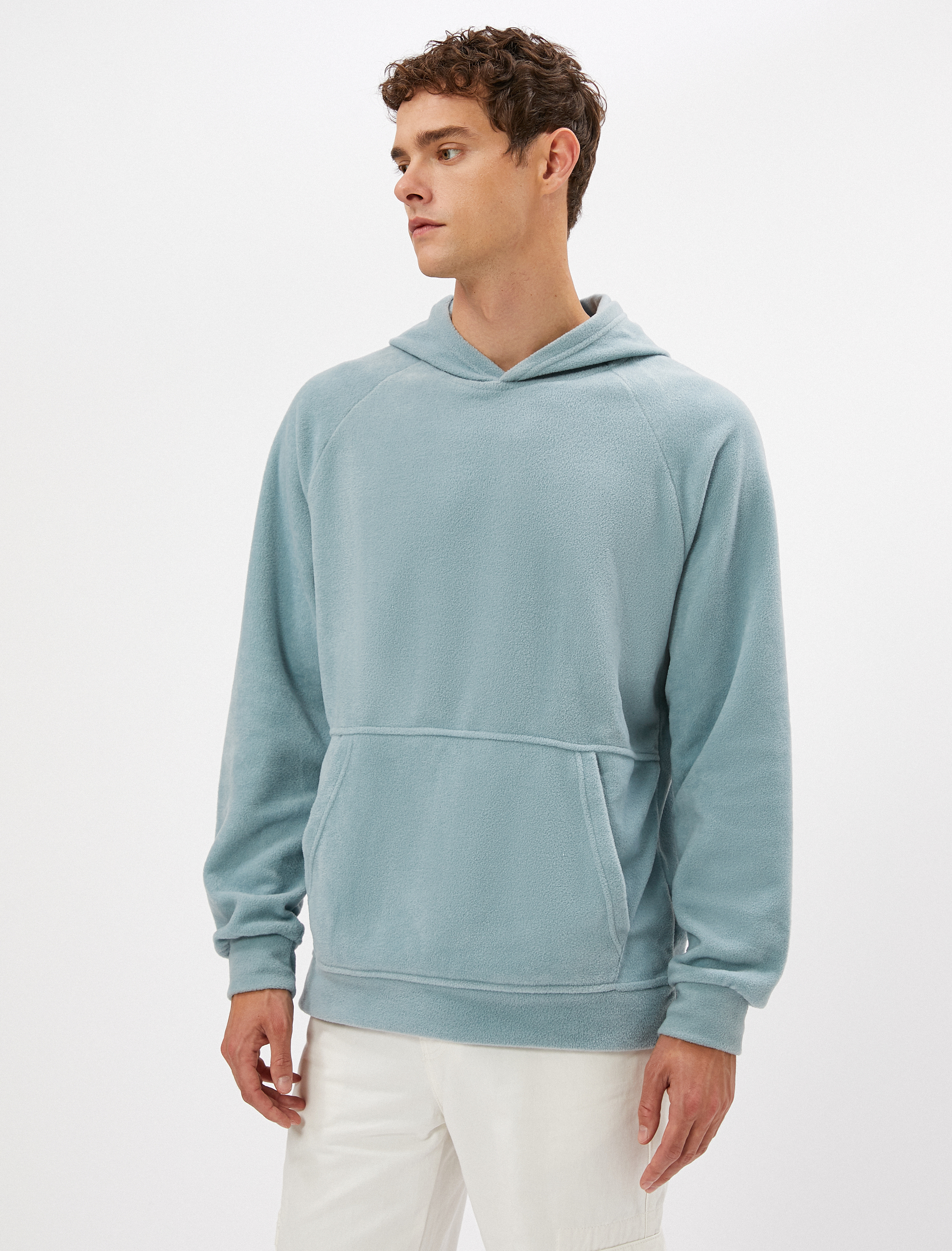   Polar Sweatshirt Kapşonlu Cep Detaylı