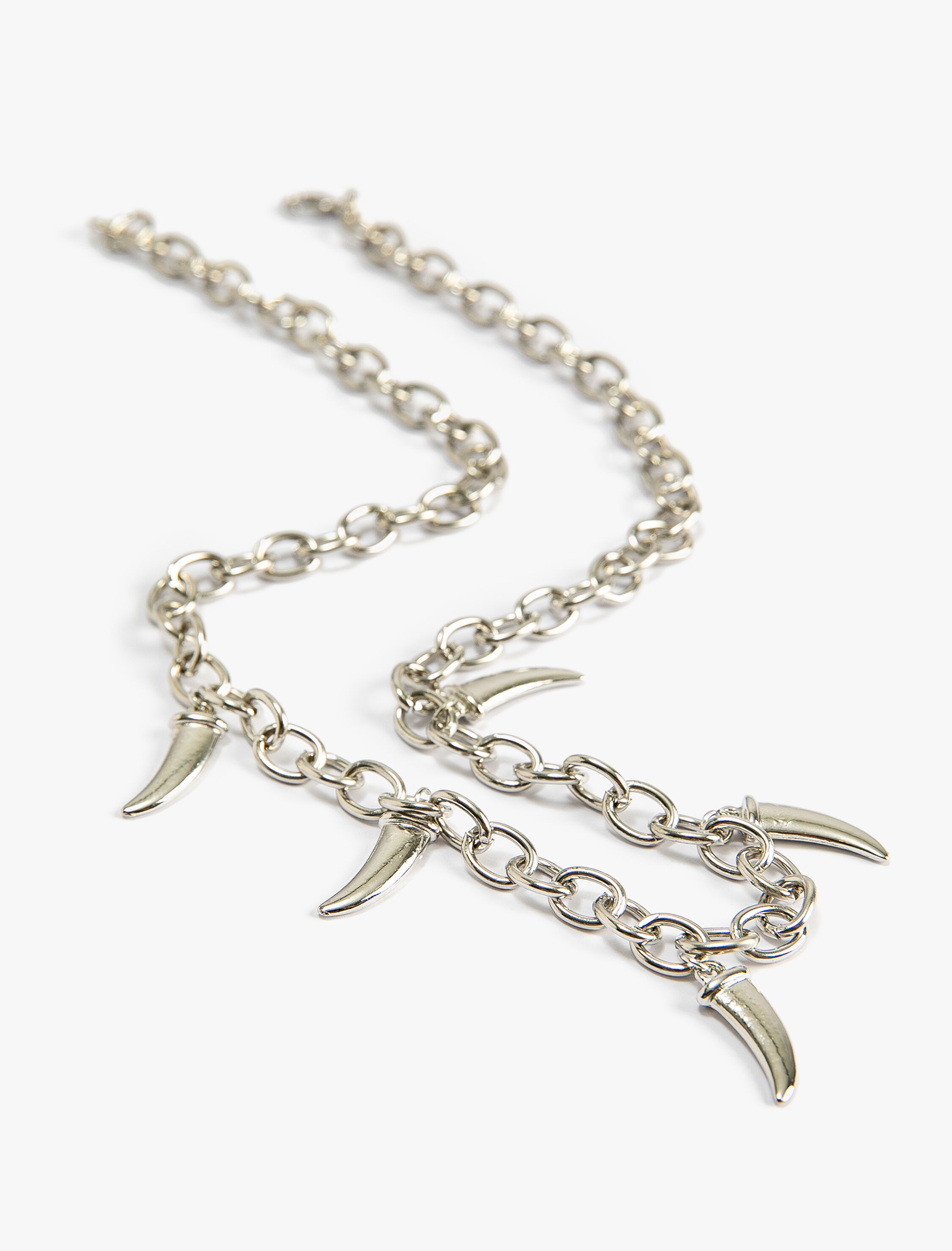  Erkek Choker Kolye Zincir Fildişi Charm Detaylı