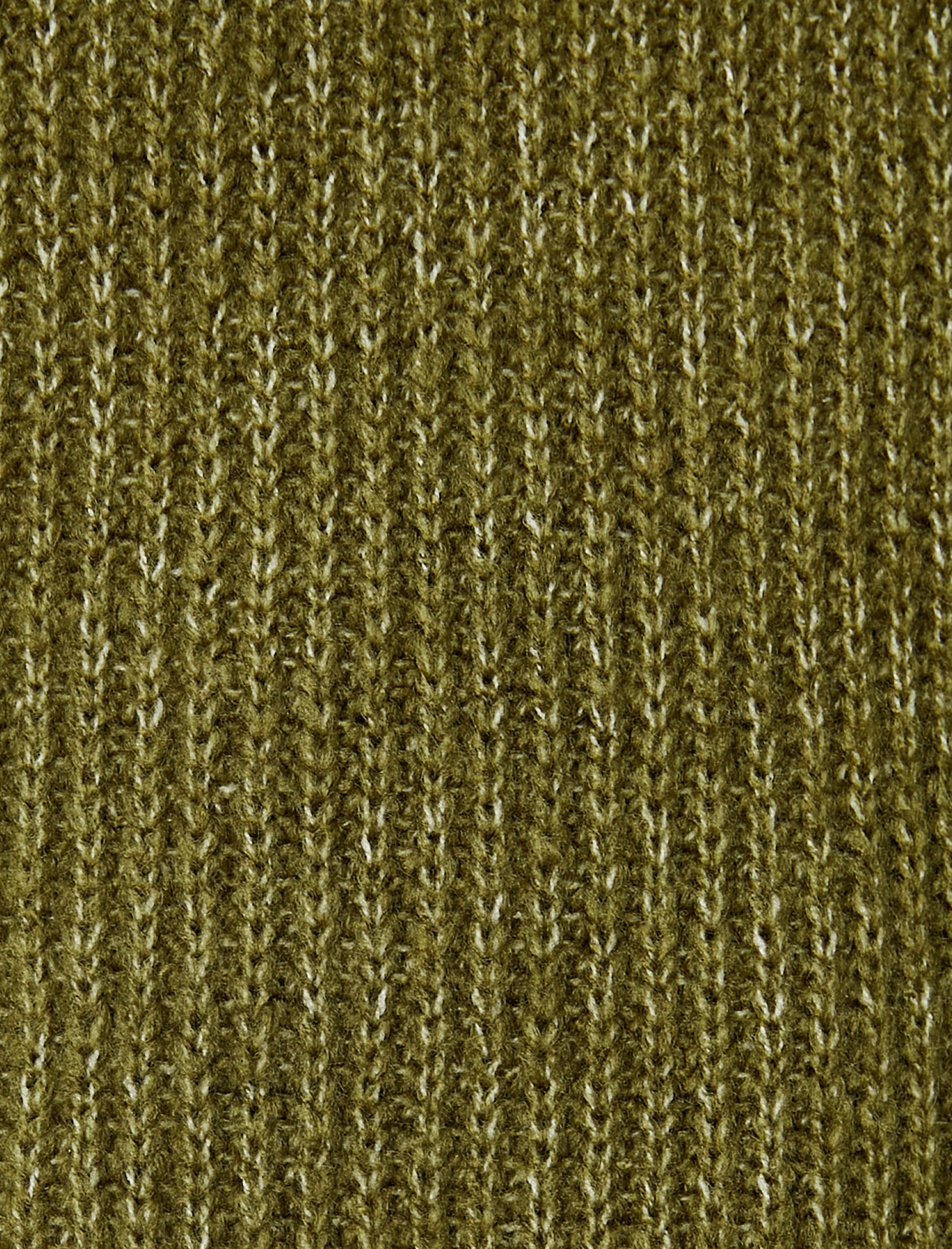   Basic Kazak Örgü Bisiklet Yaka Düşük Omuzlu Fitilli