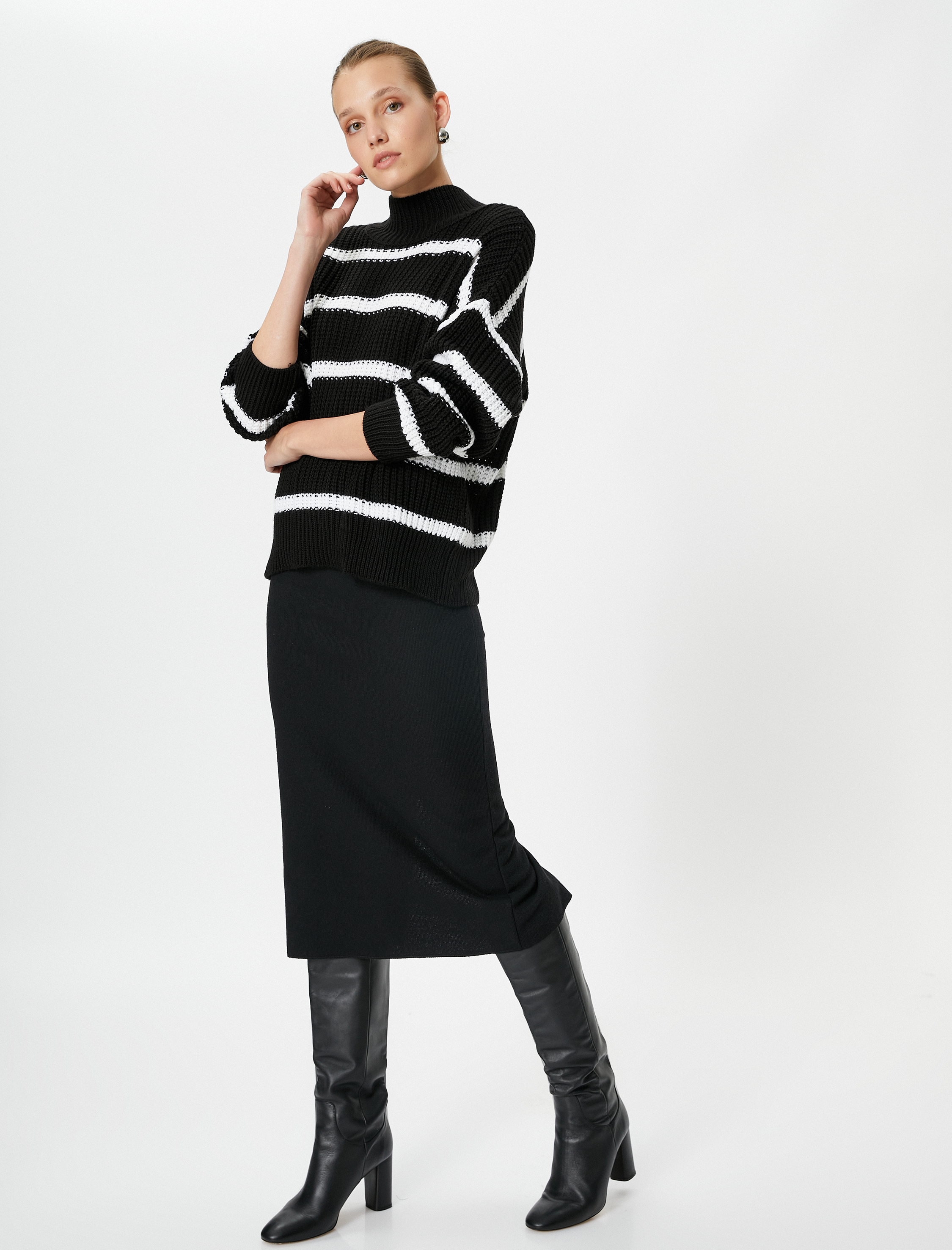   Midi Kalem Etek Normal Bel Dokuma