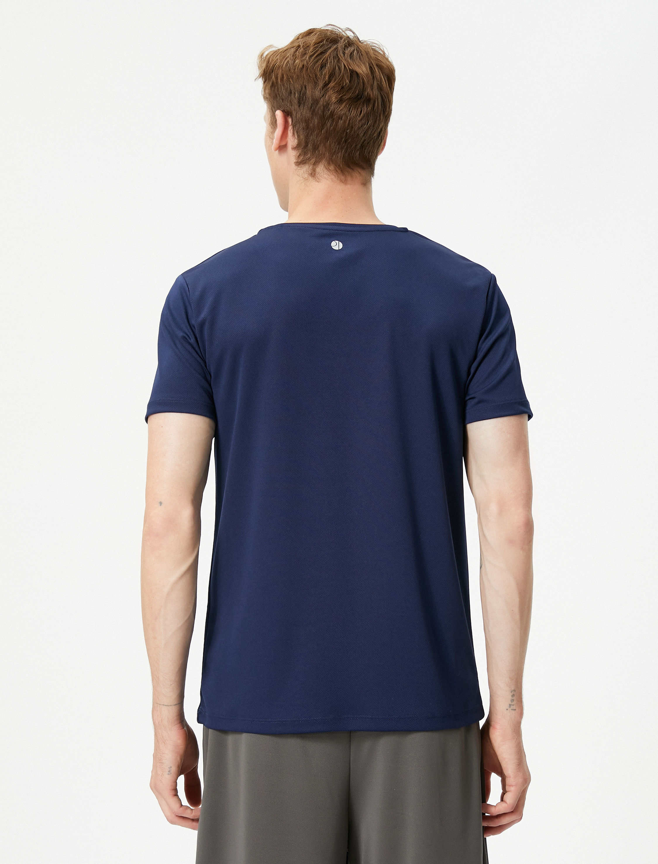   Spor Tişört Slogan Baskılı Bisiklet Yaka Kısa Kollu