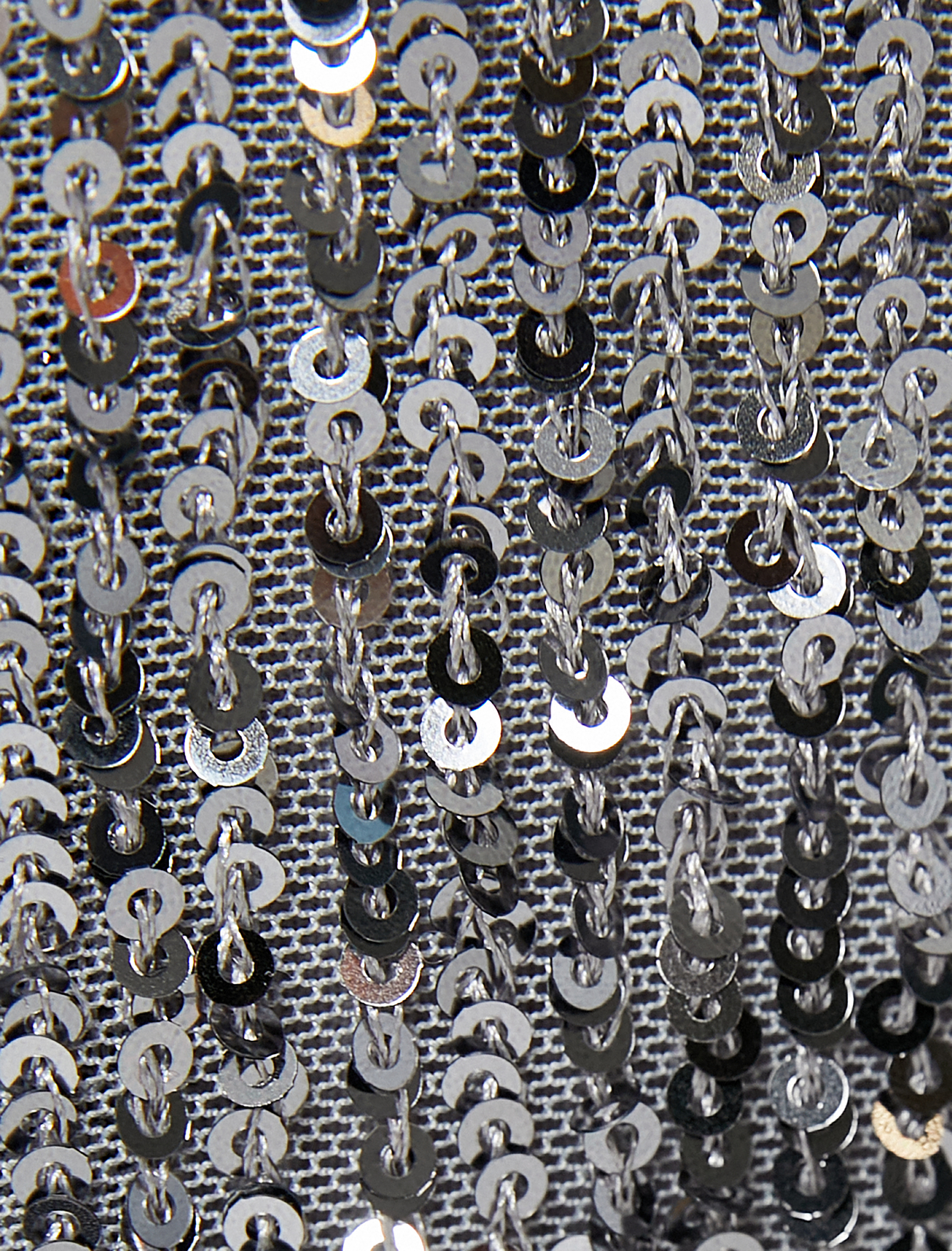   Payetli Crop Üst İnce Askılı Kare Yaka