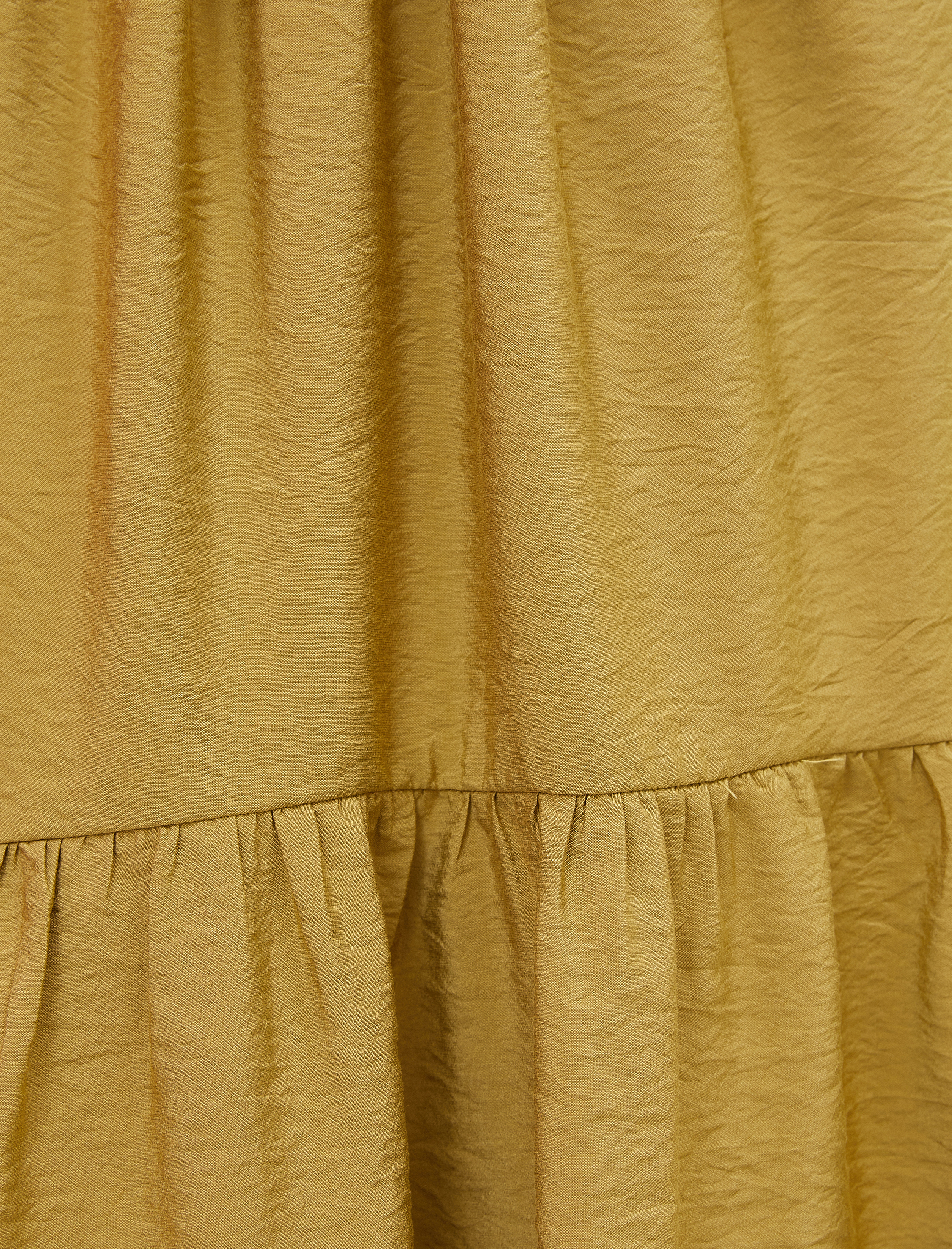   Midi Etek Volanlı Dokulu Asimetrik Kesim