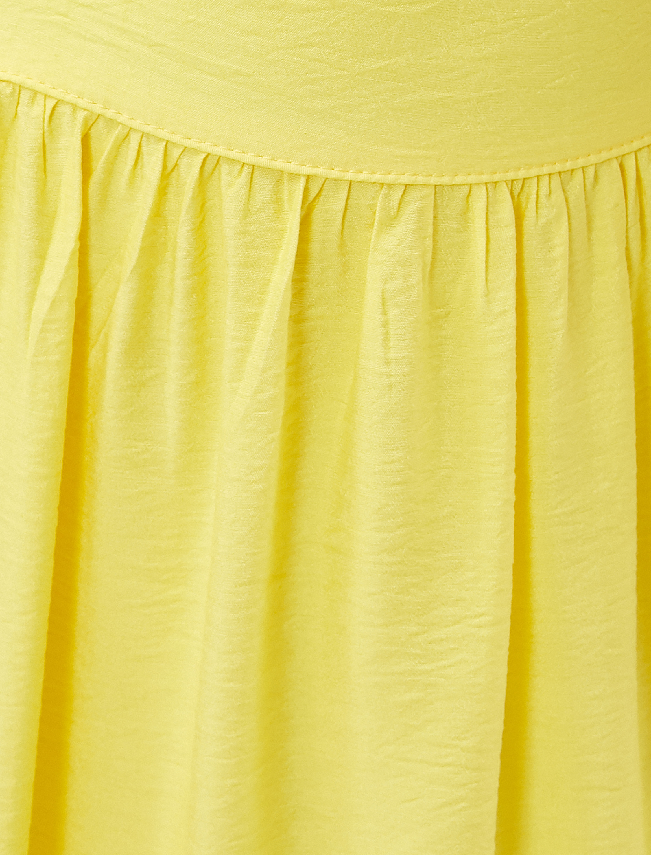 Uzun Elbise Halter Yaka Volanlı Drapeli Viskon Karışımlı