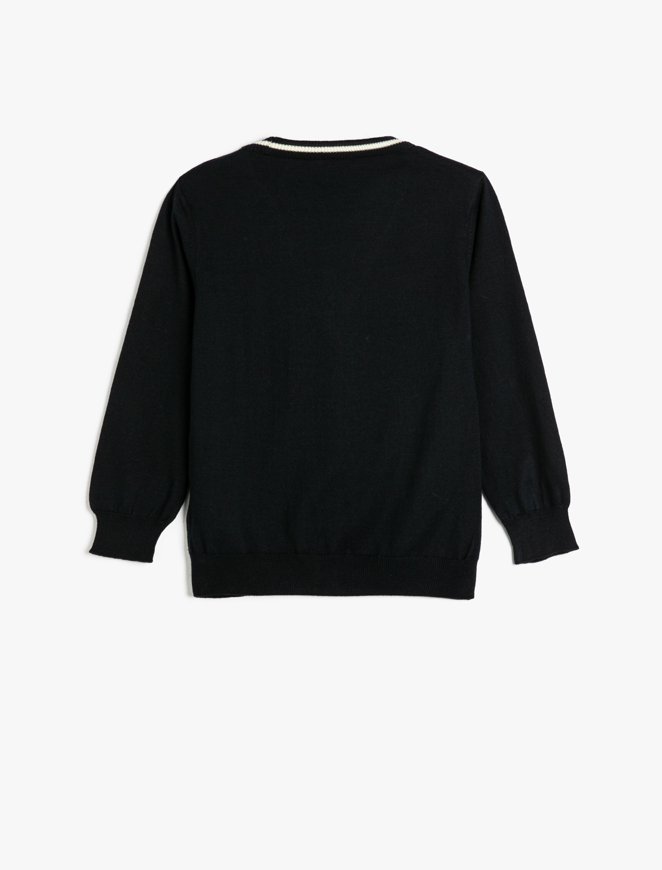  Erkek Çocuk Hırka Düğmeli V Yaka Triko