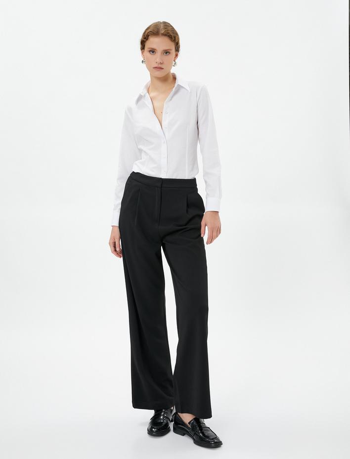  Basic Gömlek Uzun Kollu Düğmeli