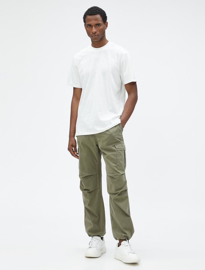  Basic Tişört Bisiklet Yaka Kısa Kollu Pamuklu