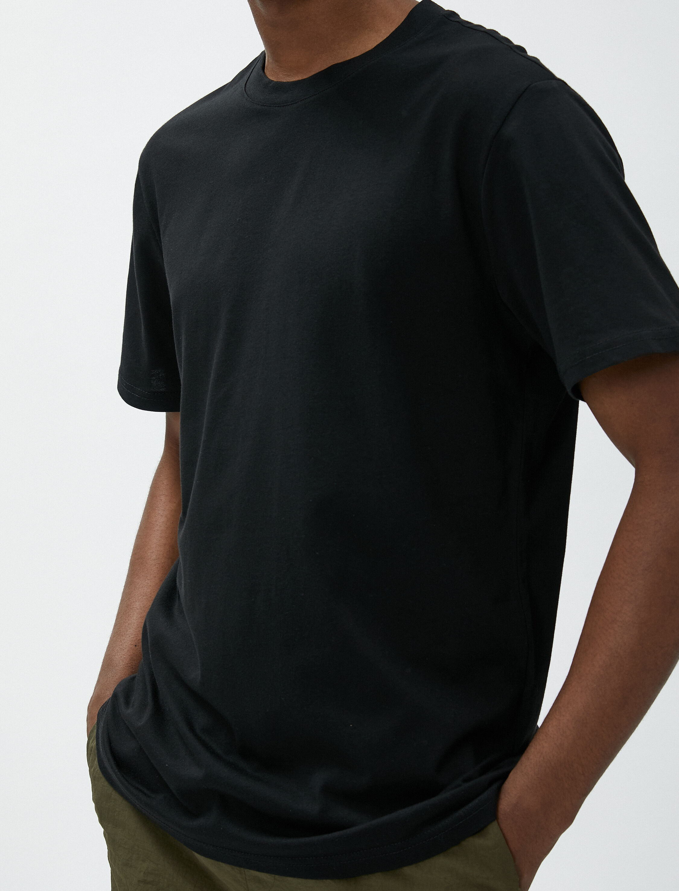   Basic Tişört Bisiklet Yaka Kısa Kollu Pamuklu