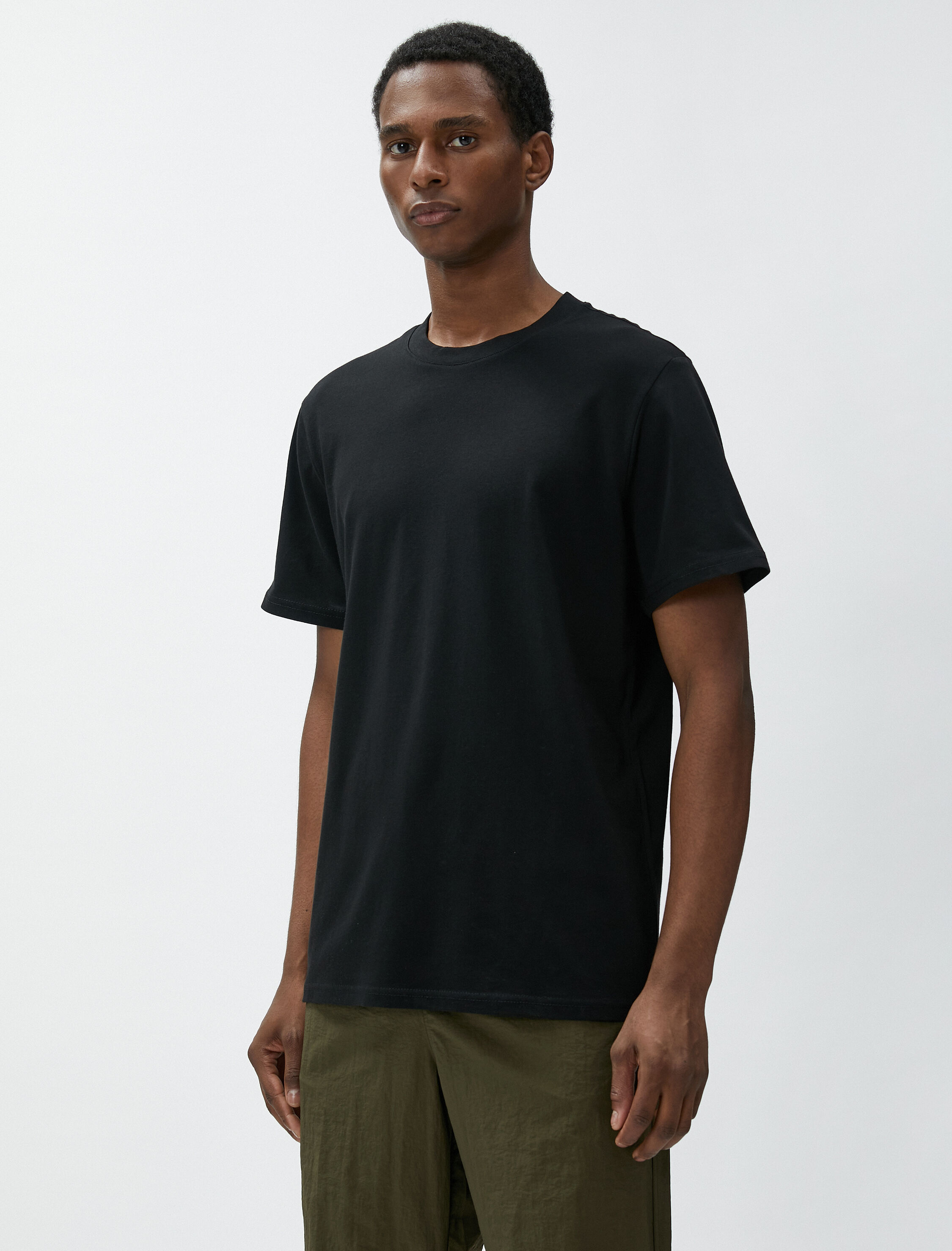   Basic Tişört Bisiklet Yaka Kısa Kollu Pamuklu